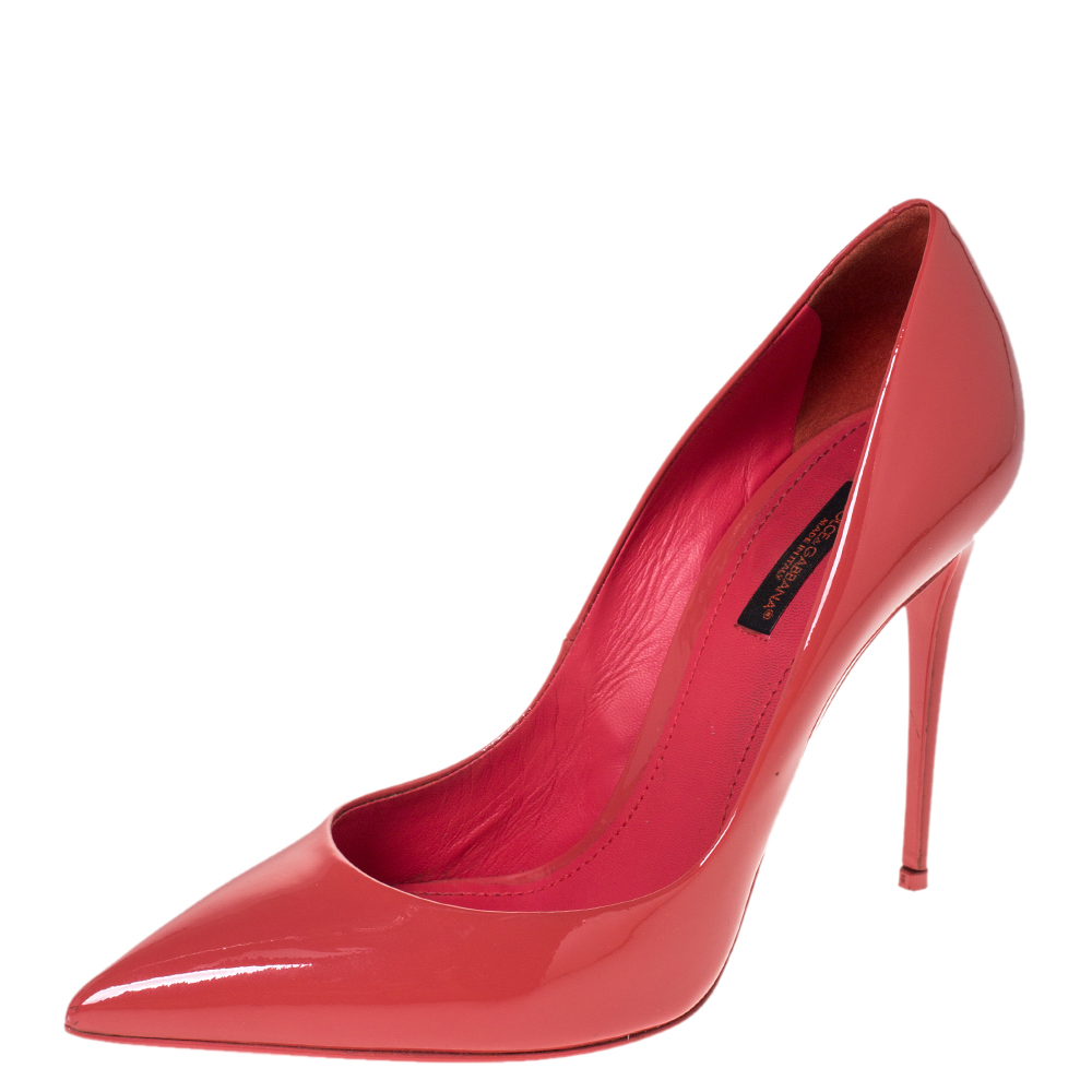 pink patent leather pumps
