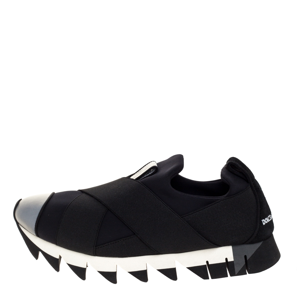 

Dolce & Gabbana Black Neoprene and Elastic Band Ibiza Sneakers Size