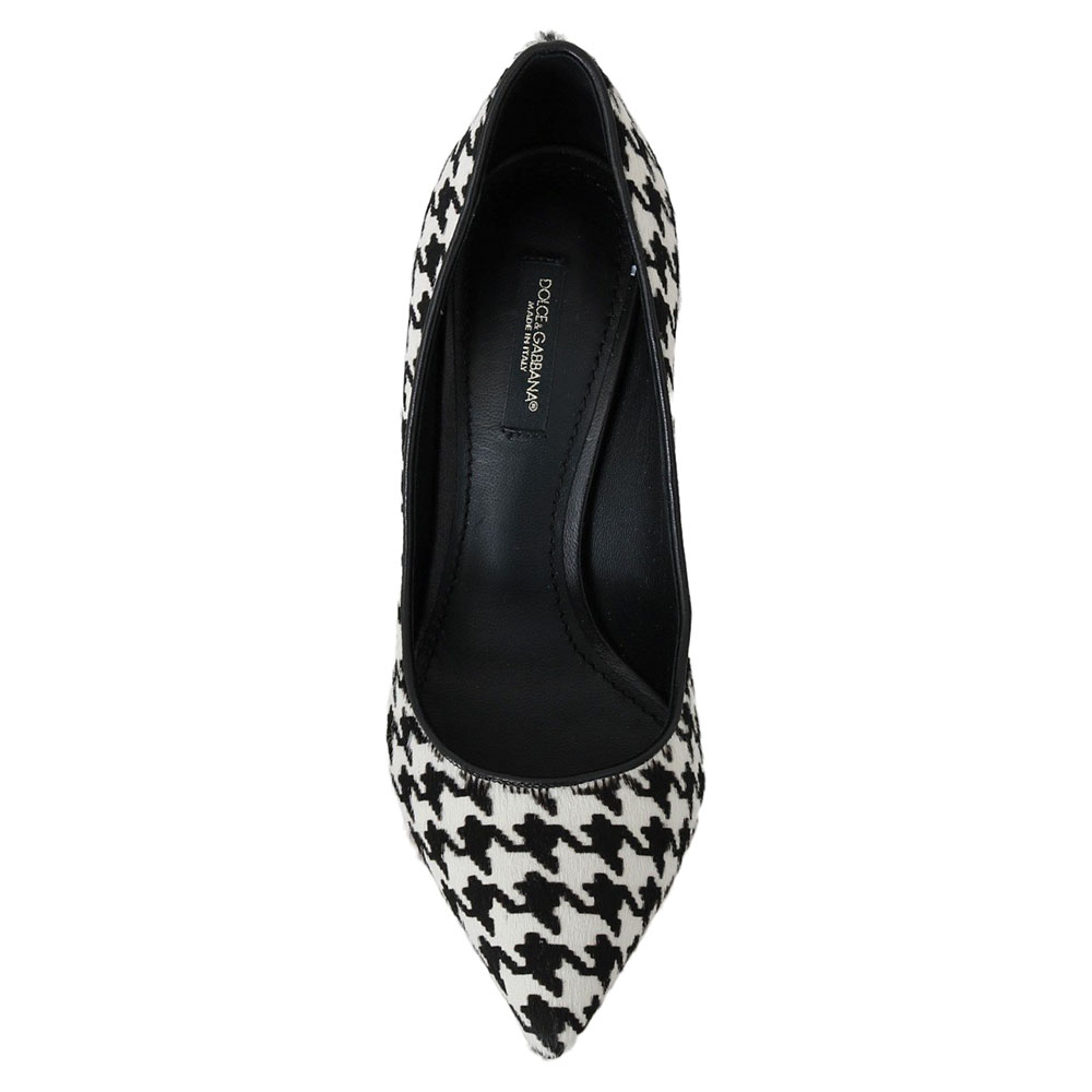 

Dolce & Gabbana Black/White Hair Leather Pumps Size