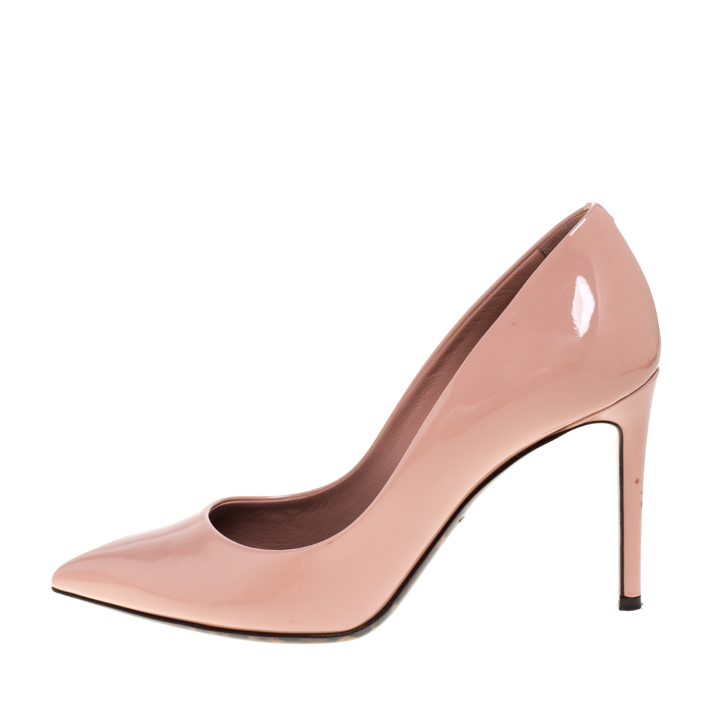 

Dolce & Gabbana Pink Patent Leather Pointed Toe Pumps Size
