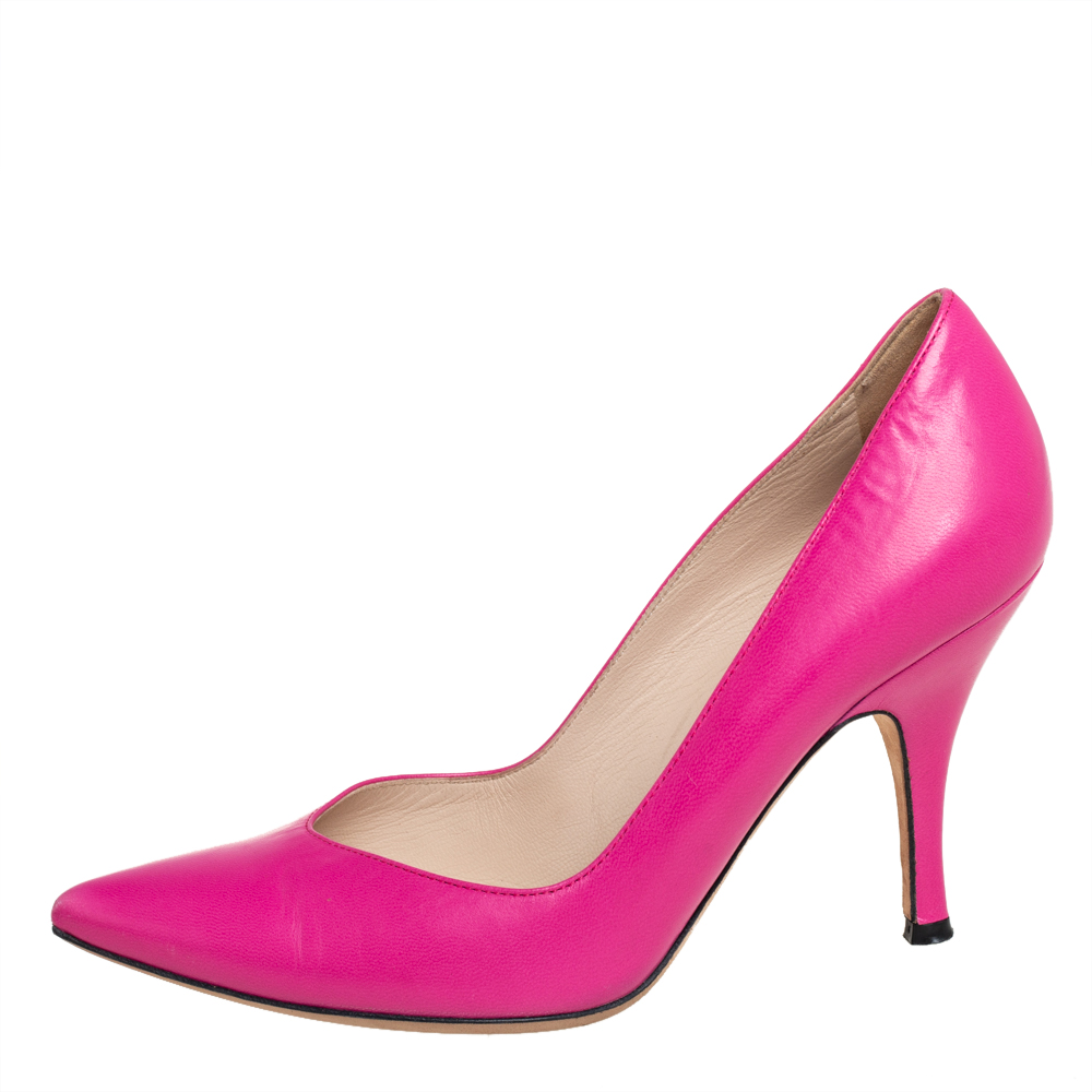 

Dolce & Gabbana Pink Leather Pumps Size
