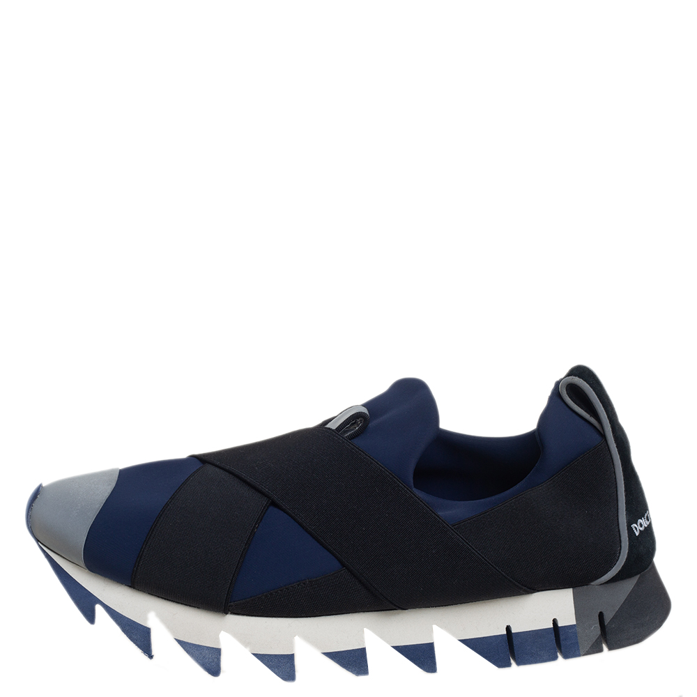 

Dolce & Gabbana Multicolor Neoprene Fabric Ibiza Slip On Sneakers Size