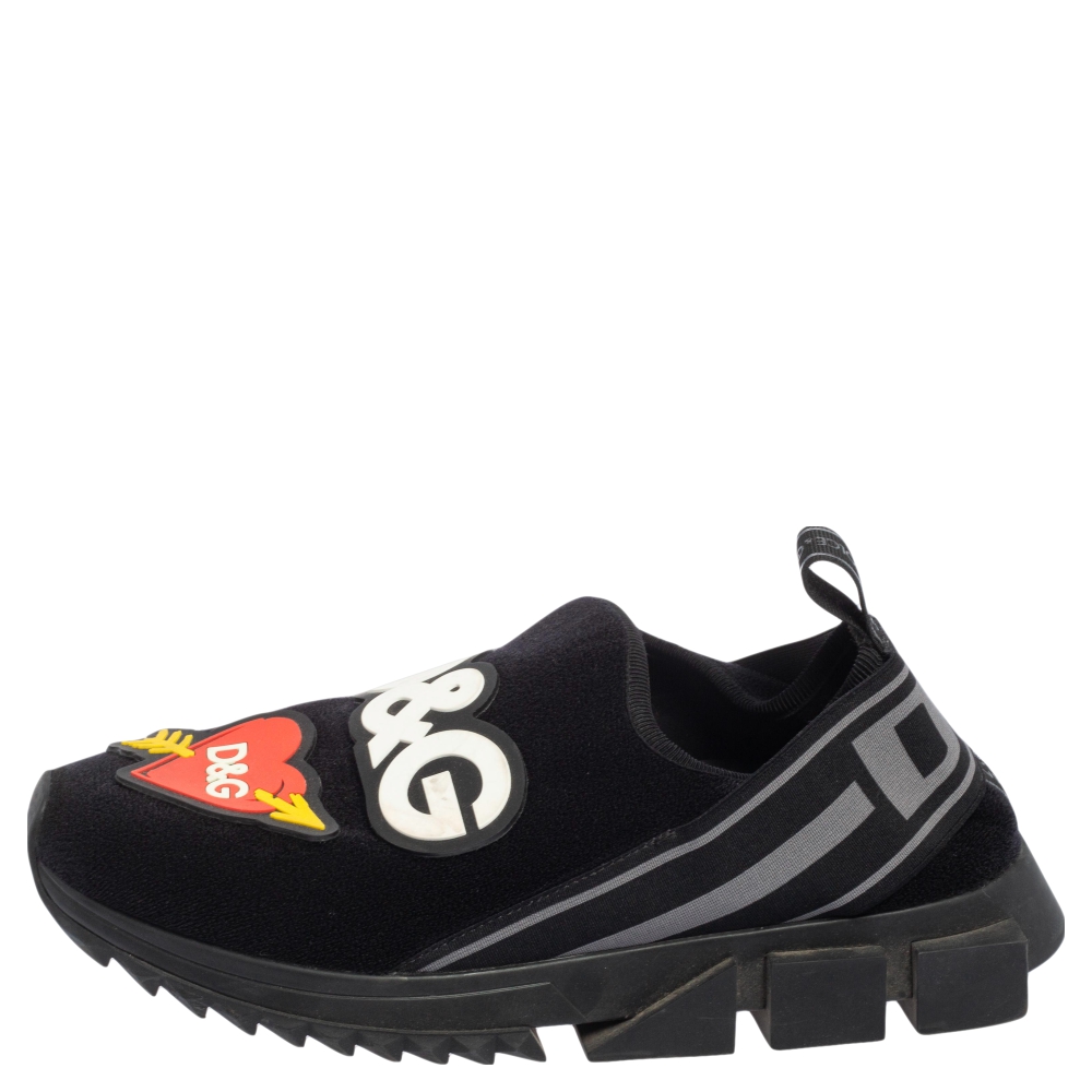 

Dolce & Gabbana Black Fabric Sorrento Queen Sneakers Size