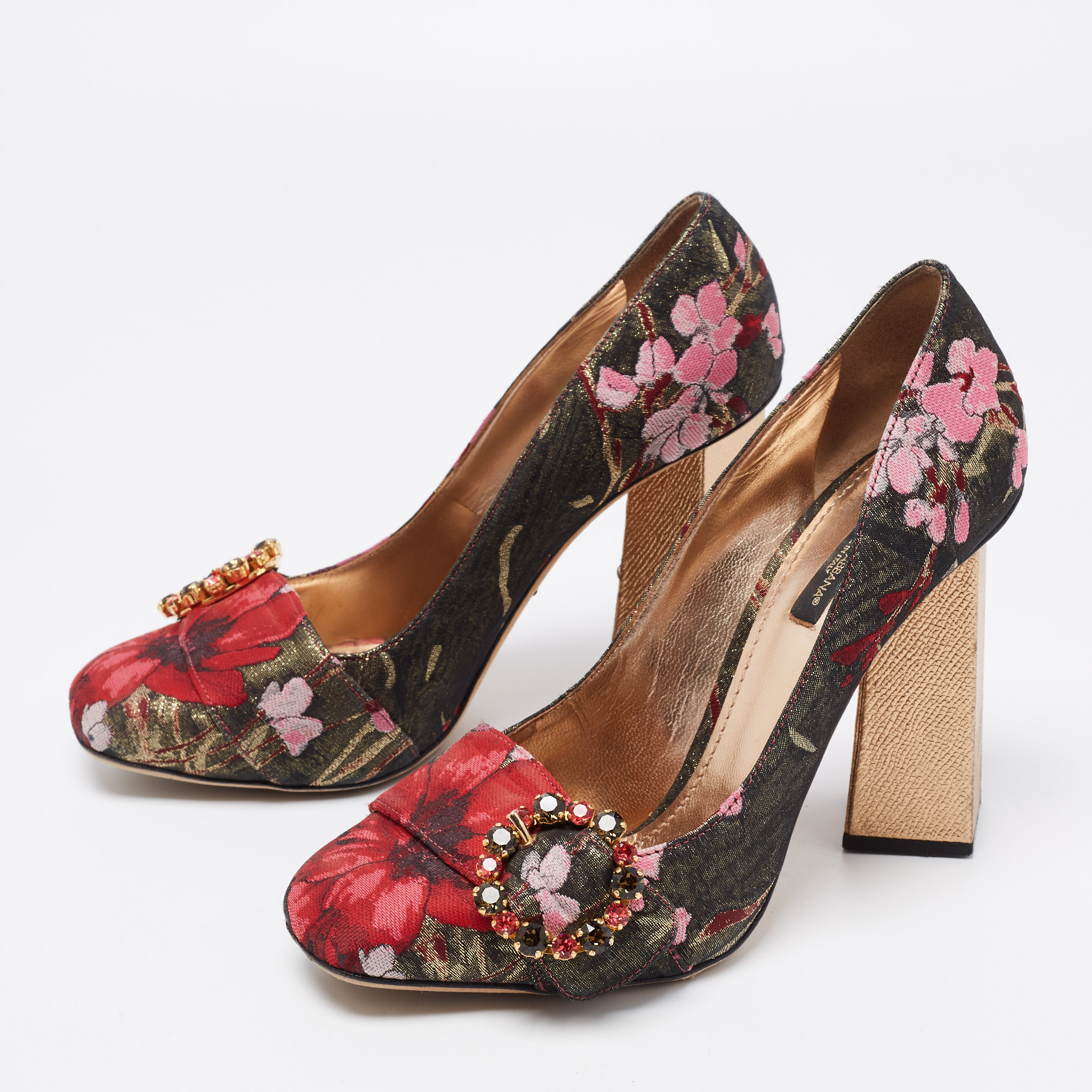 

Dolce & Gabbana Multicolor Canvas Jackie Pumps Size