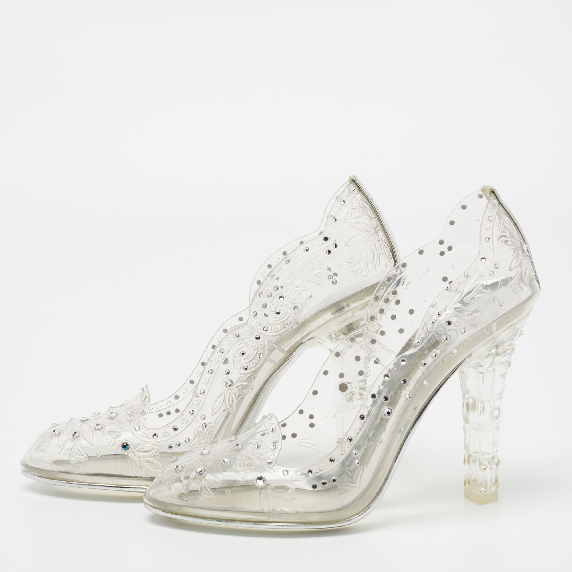 

Dolce & Gabbana Transparent PVC Crystal Embellished Pumps Size