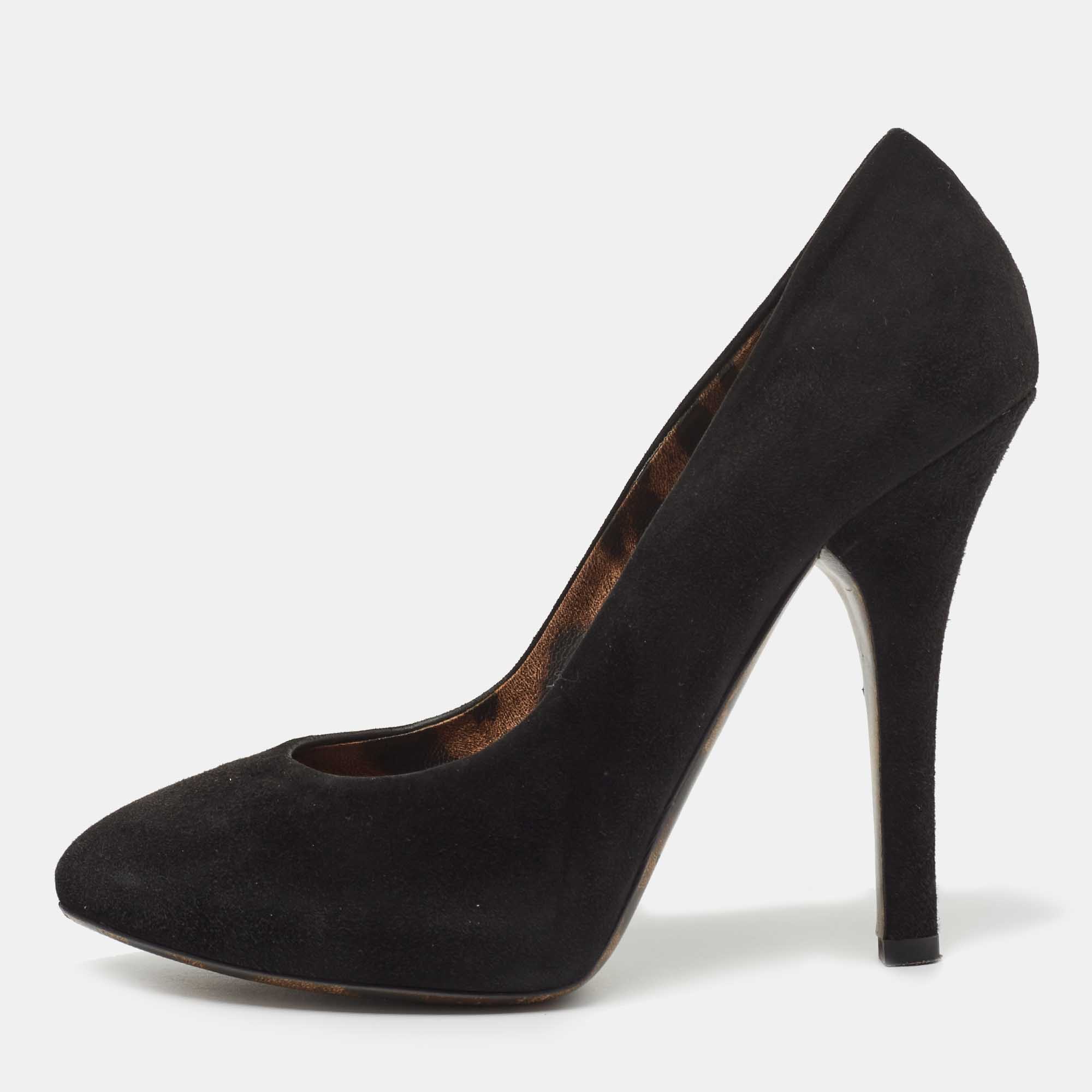 

Dolce & Gabbana Black Suede Pointed Toe Pumps Size