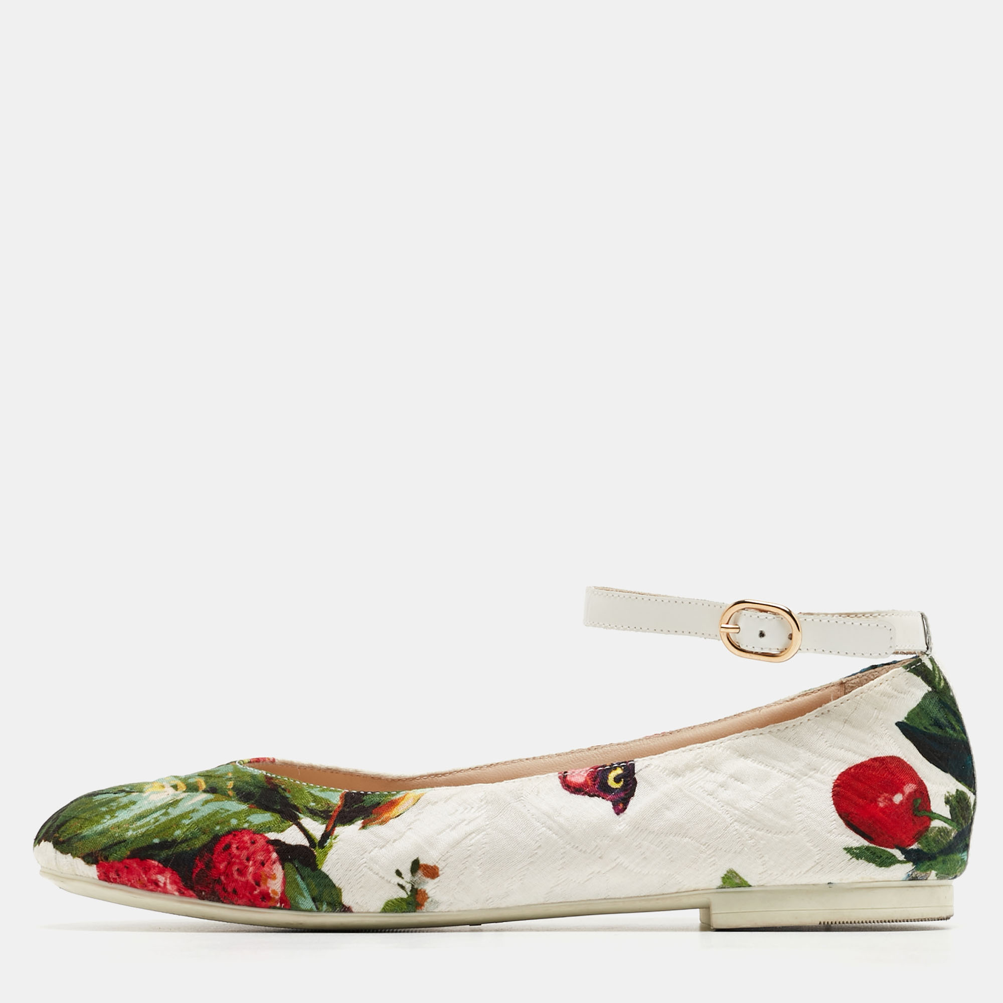

Dolce & Gabbana Multicolor Lurex Fabric Ballet Flats Size