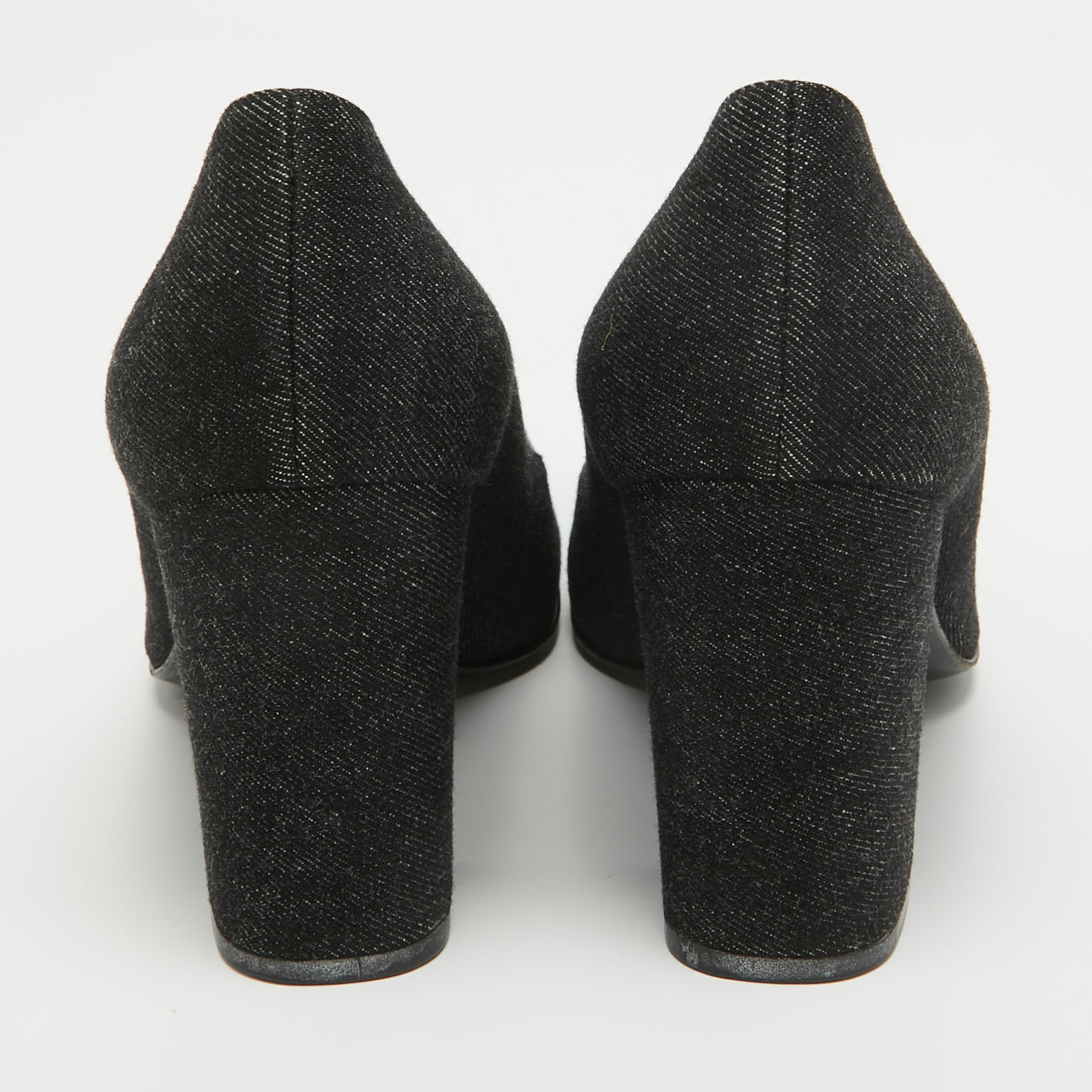 Dolce & Gabbana Black Denim Pumps Size 38 