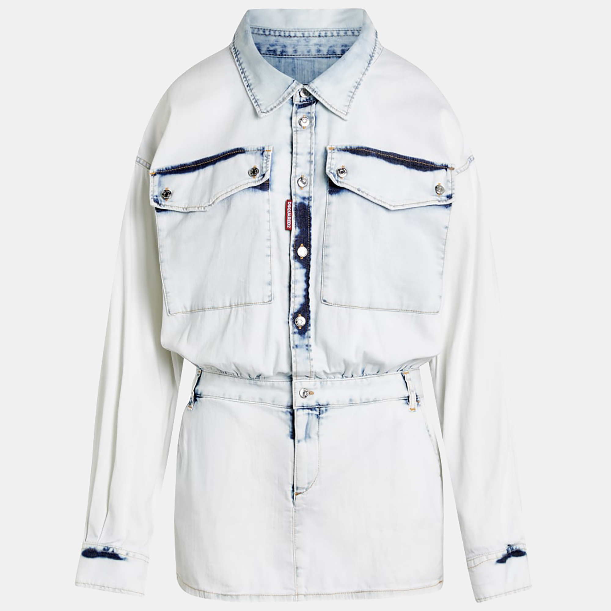 

Dsquared2 Blue Denim Jacket Like Dress