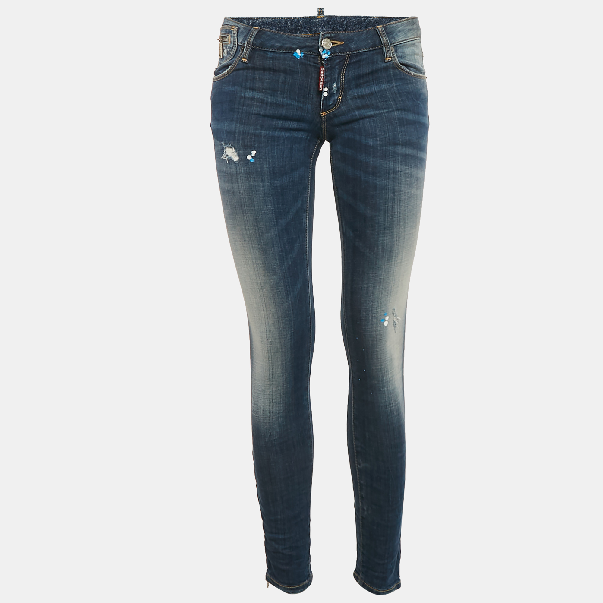 

Dsquared2 Blue Washed Denim Ddc Pintura Jeans S Waist 28"