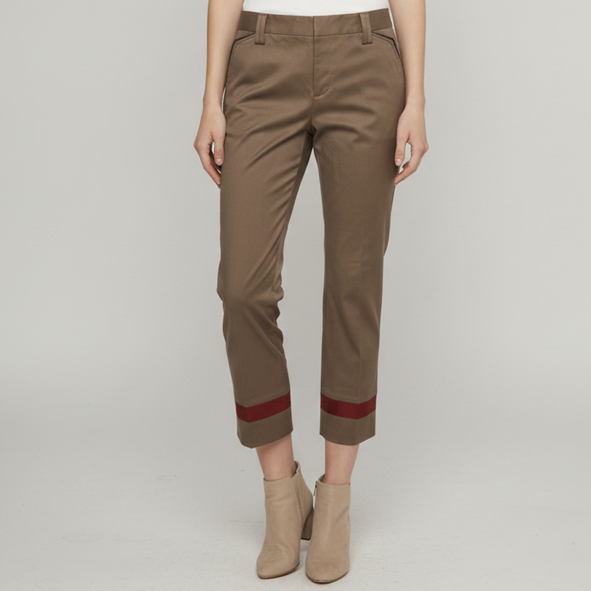 Pre-owned Dsquared2 Grey Chino Cropped Tailored Trousers M