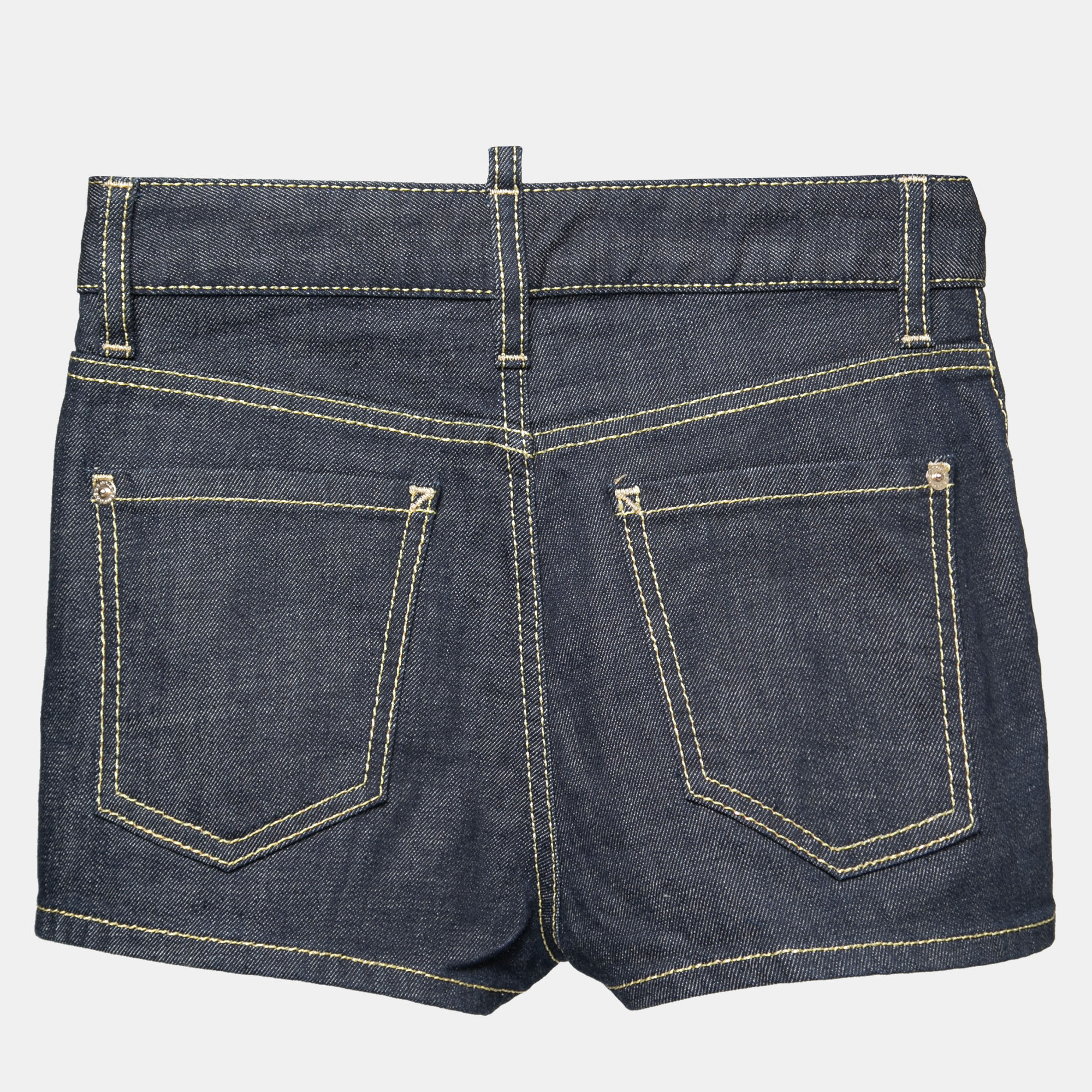 

Dsquared2 Indigo Dark Wash Stretch Denim Dalma Hot Pants, Navy blue