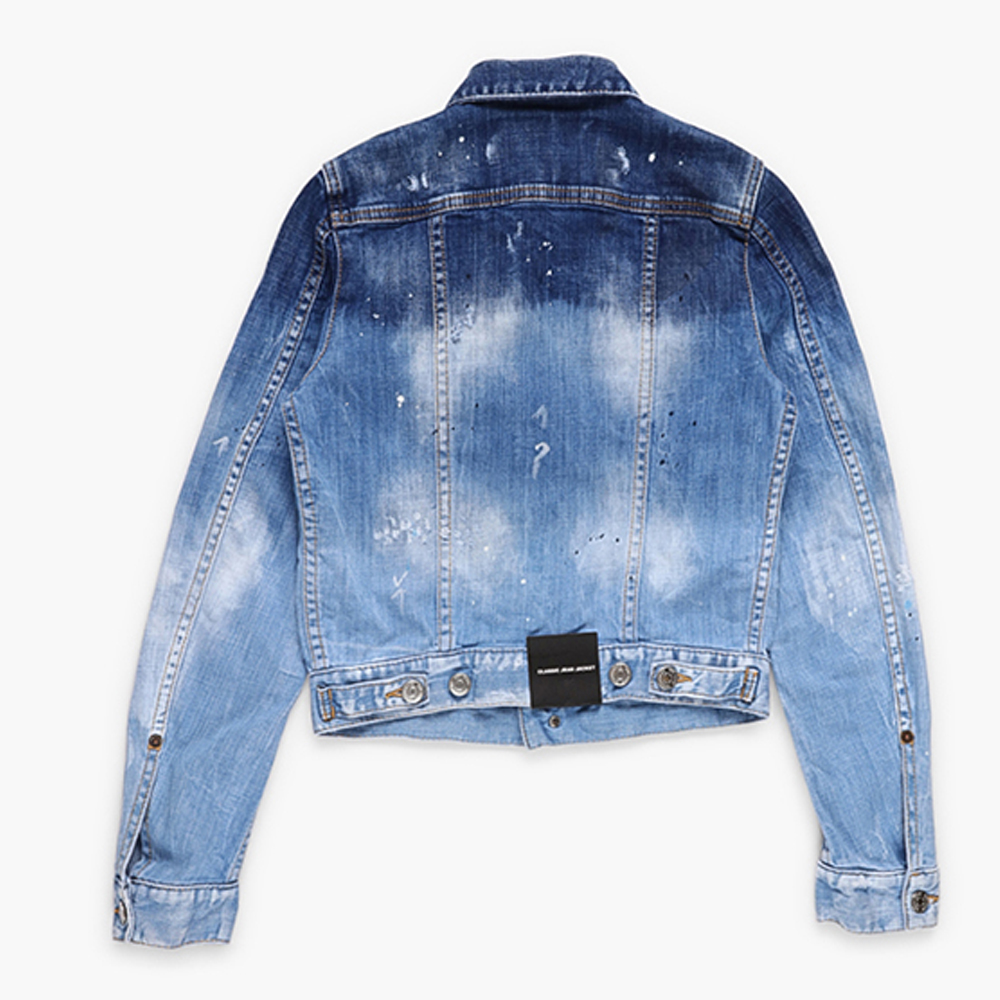 

Dsquared2 Blue Ripped Classic Jean Jacket  (IT 36