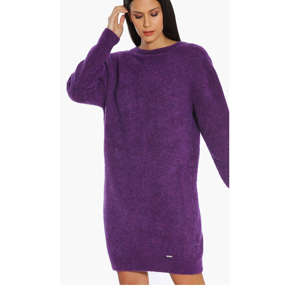 

Dsquared2 Purple Plain Wool Dress