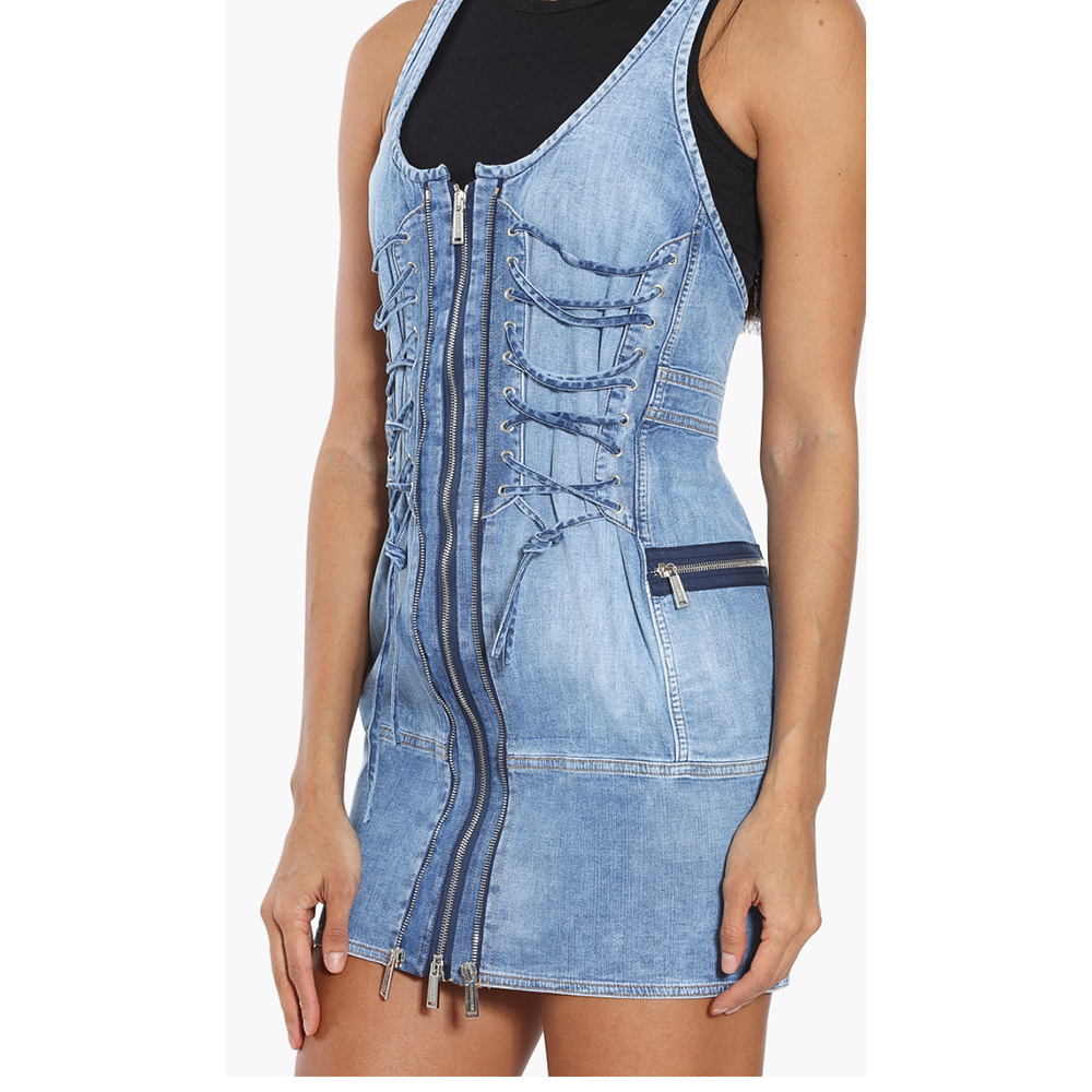 

Dsquared2 Blue Laced Denim Dress  (IT 40