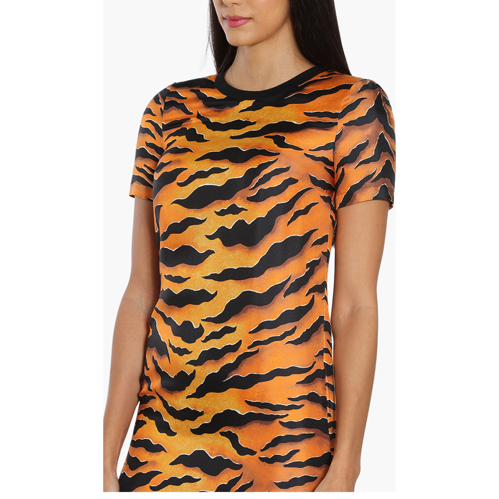 

Dsquared2 Orange Tiger Camouflage Dress  (IT 42, Multicolor