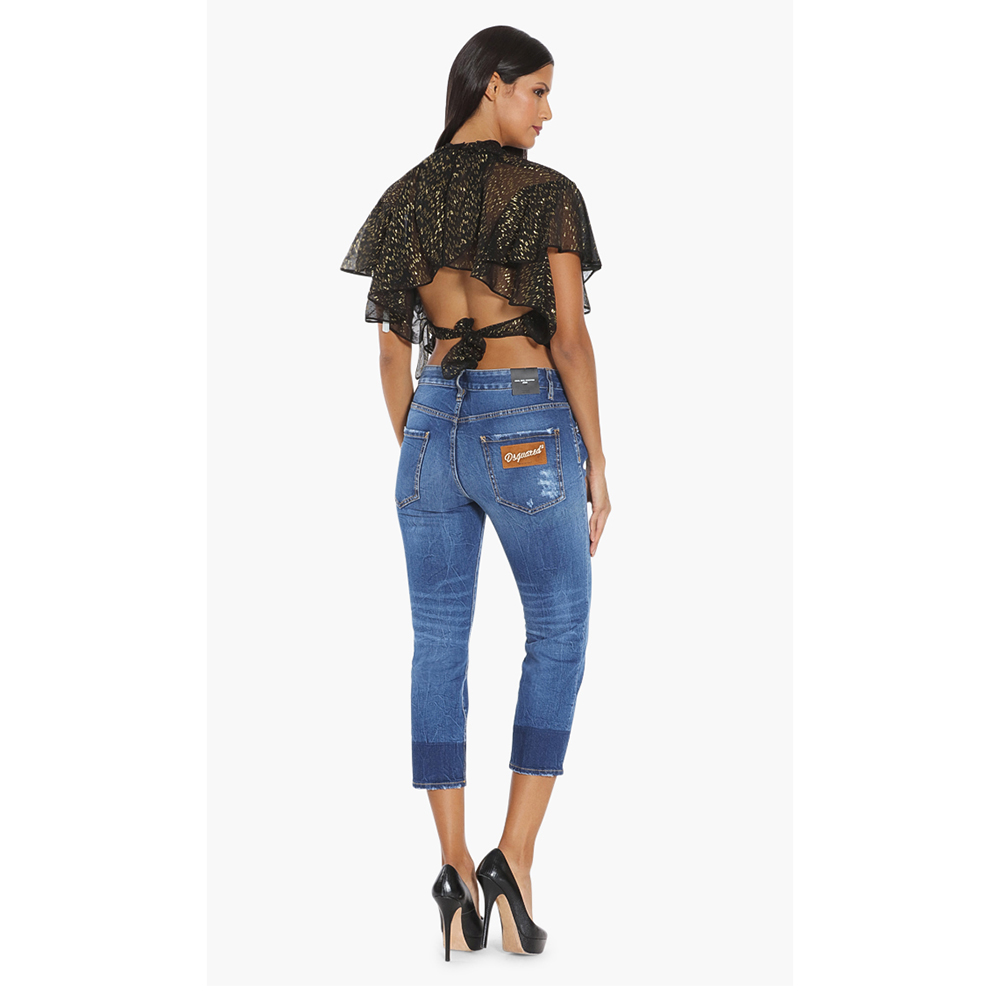 

Dsquared2 Blue Cool Girl Cropped Jeans  (42