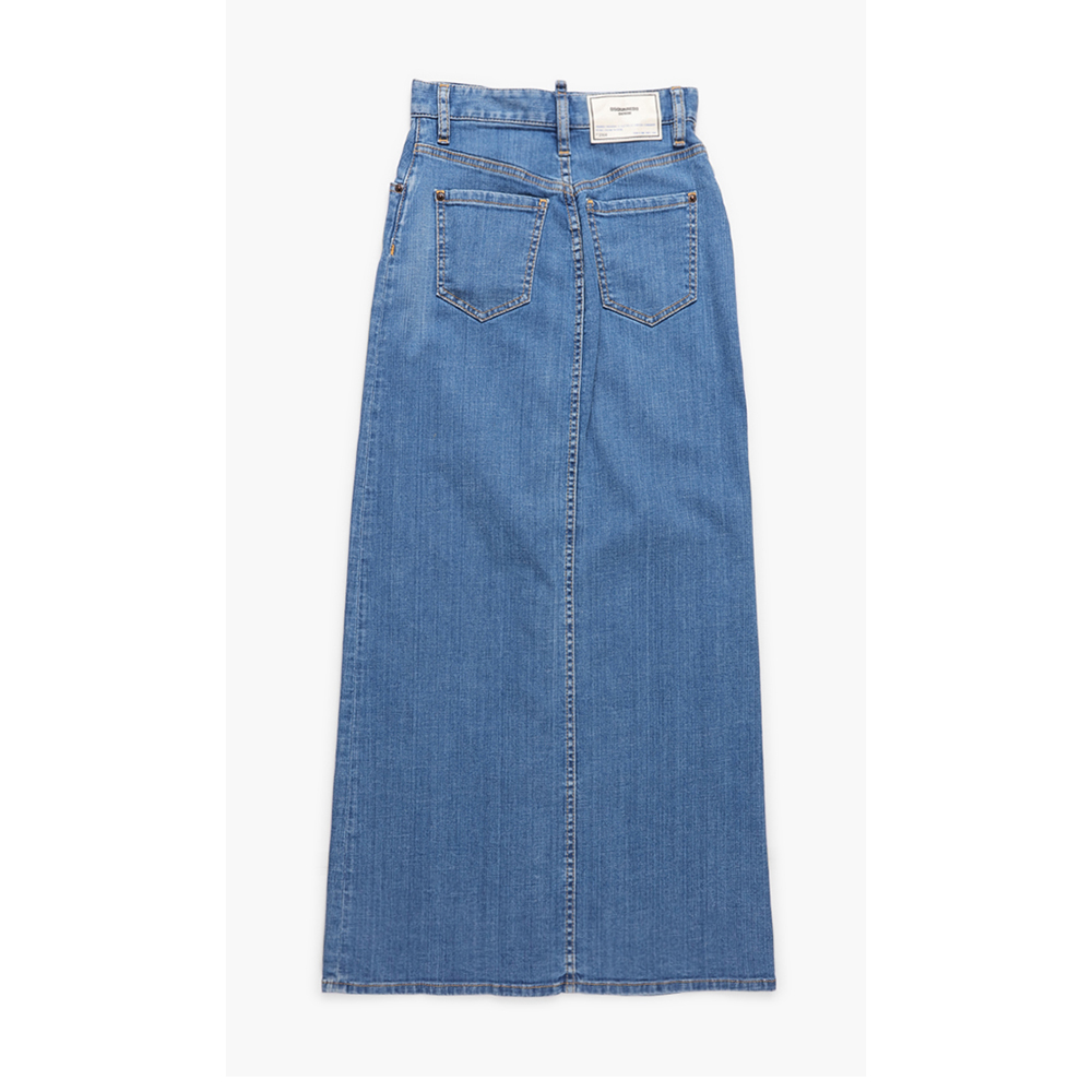 

Dsquared2 Blue Button-Down Denim Skirt  (40