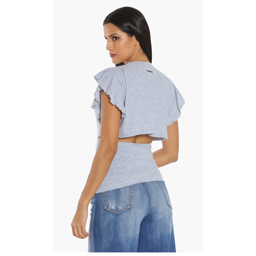 

Dsquared2 Grey Back Cut-Out T-shirt