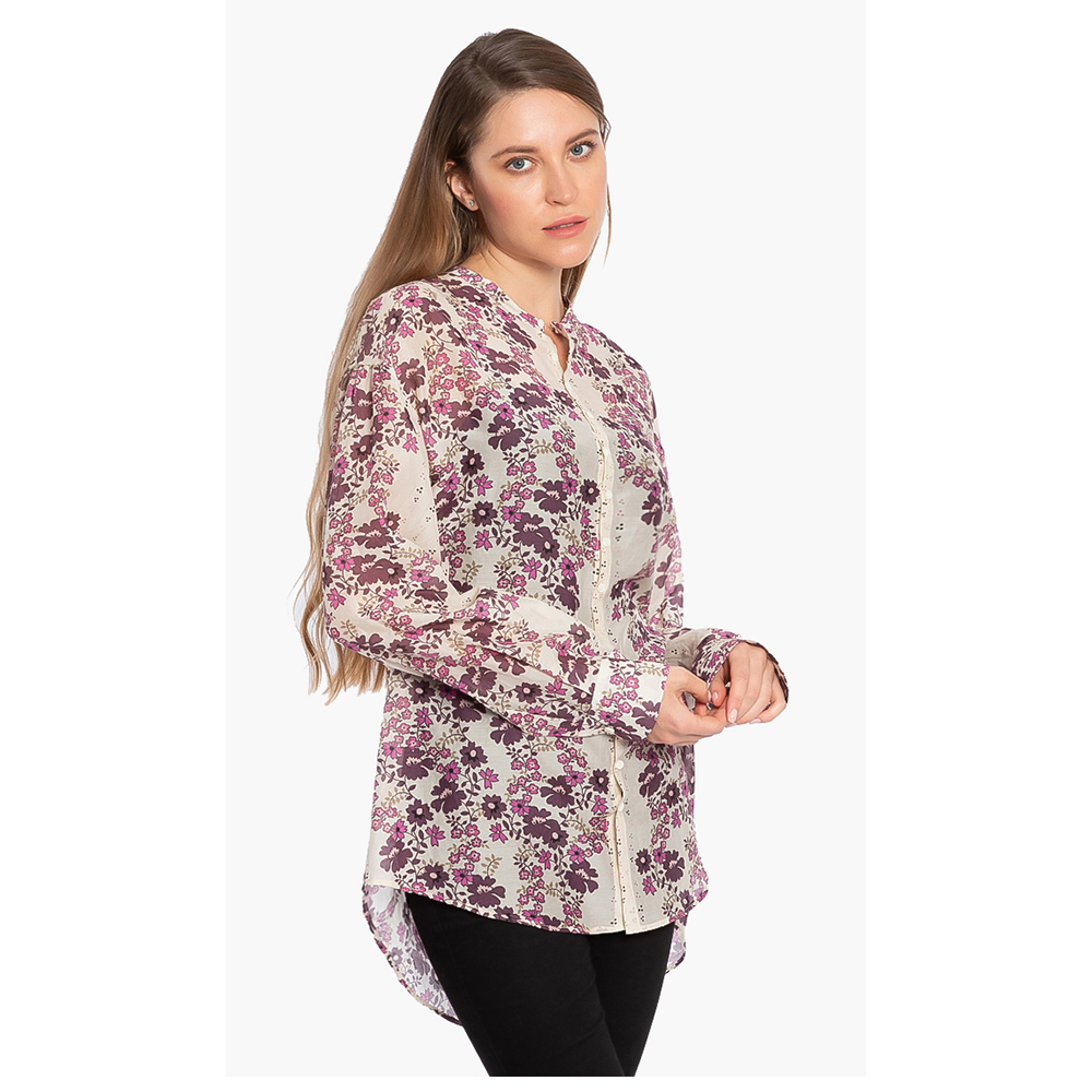 

Dsquared2 Multi_Color Floral Print Long Sleeves Shirt  (IT 48, Multicolor