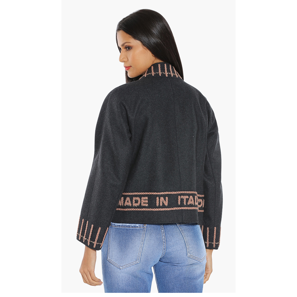 

Dsquared2 Grey Embroidered Logo Jacket  (IT 38