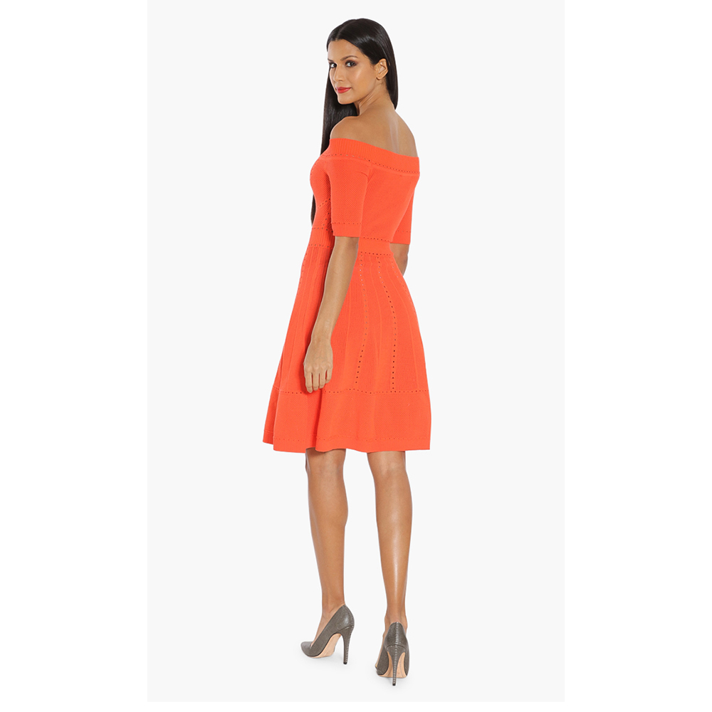 

Dsquared2 Orange Off Shoulder Knit Dress