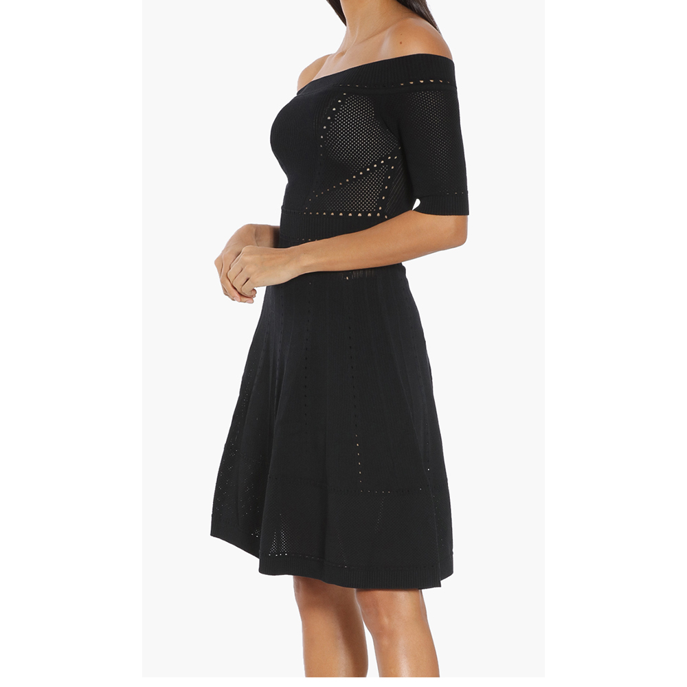 

Dsquared2 Black Off Shoulder Knit Dress