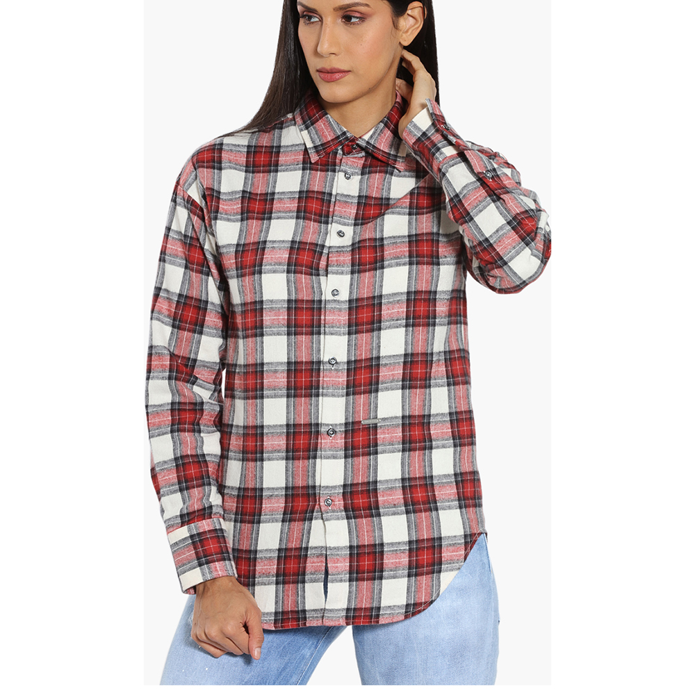 

Dsquared2 Red Checked Patterned Long Sleeves Shirt  (IT 40