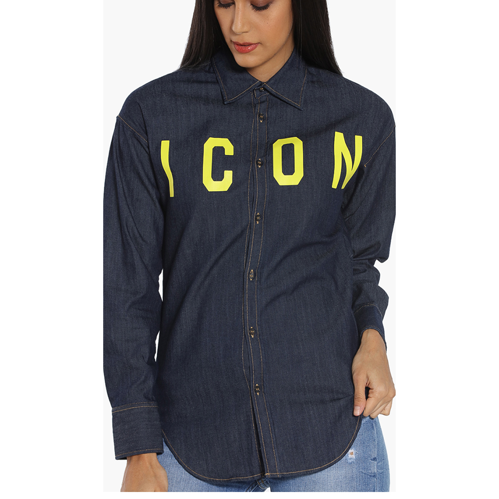 

Dsquared2 Blue Icon Denim Shirt  (IT 40