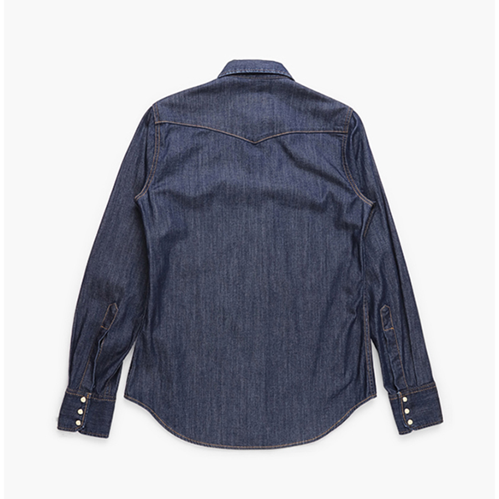 

Dsquared2 Blue Stretch Denim Western Shirt  (IT 38