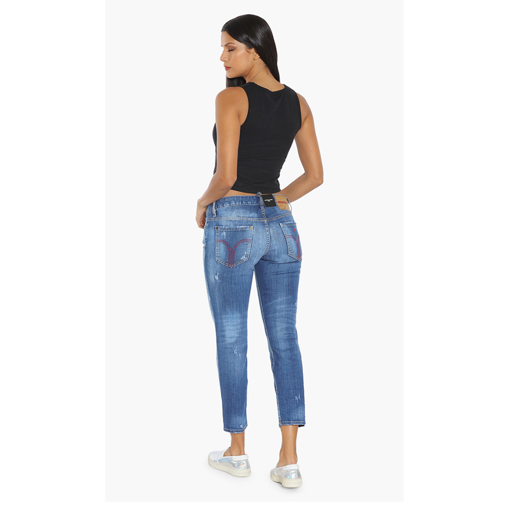 

Dsquared2 Blue Cool Girl Cropped Jeans  (34
