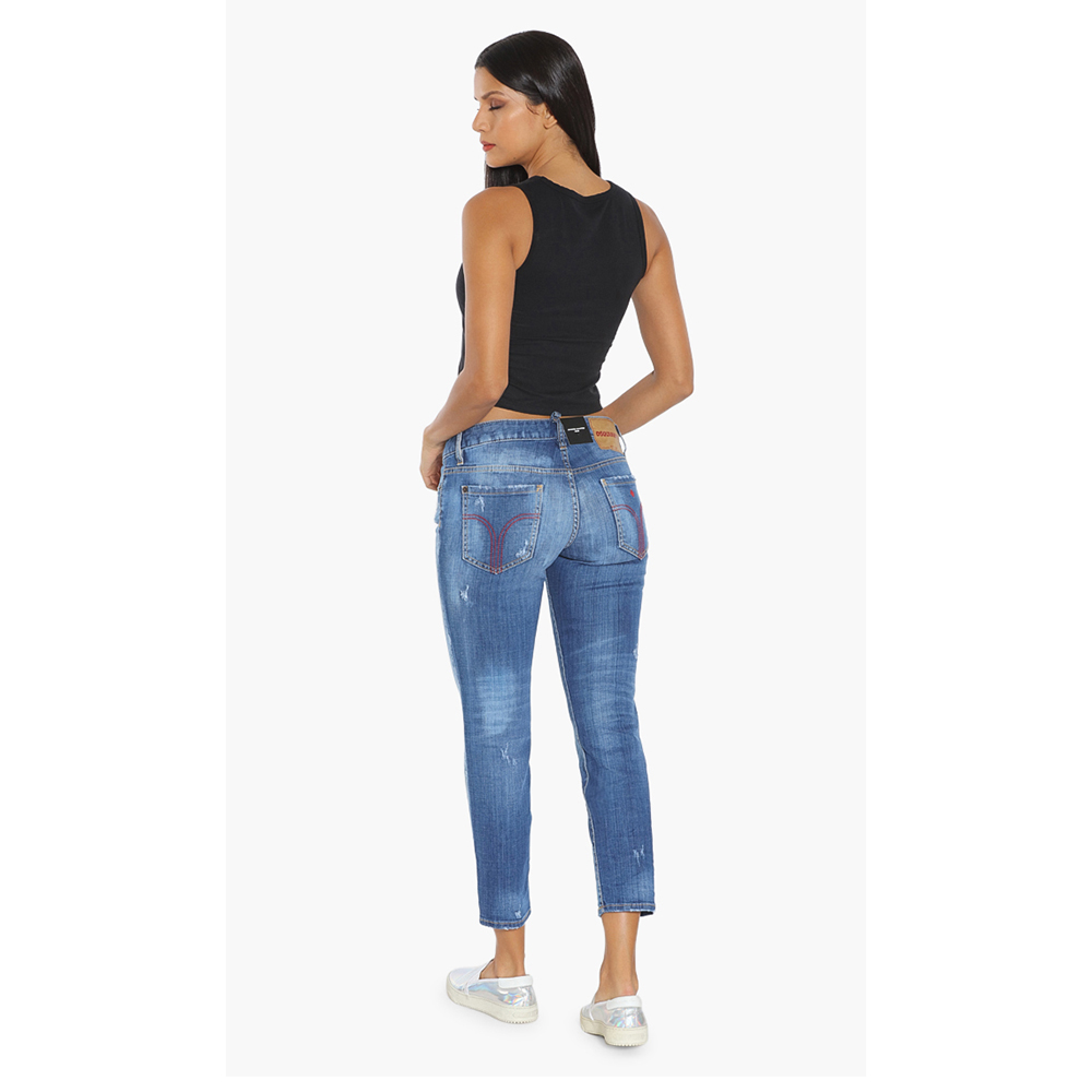

Dsquared2 Blue Cool Girl Cropped Jeans  (42