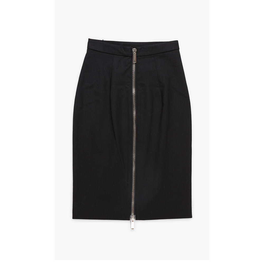 

Dsquared2 Black Wool Pencil Skirt  (38