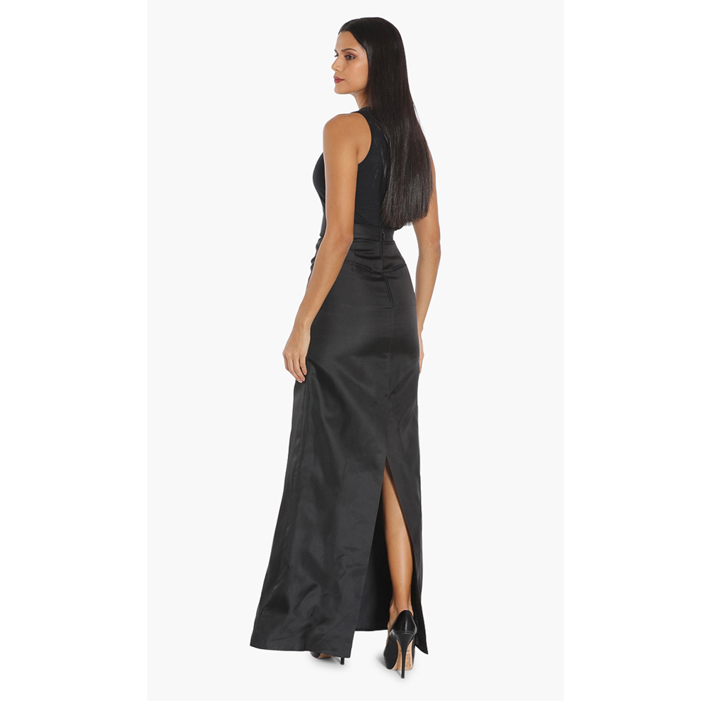 

Dsquared2 Black Plain Long Silk Skirt  (40