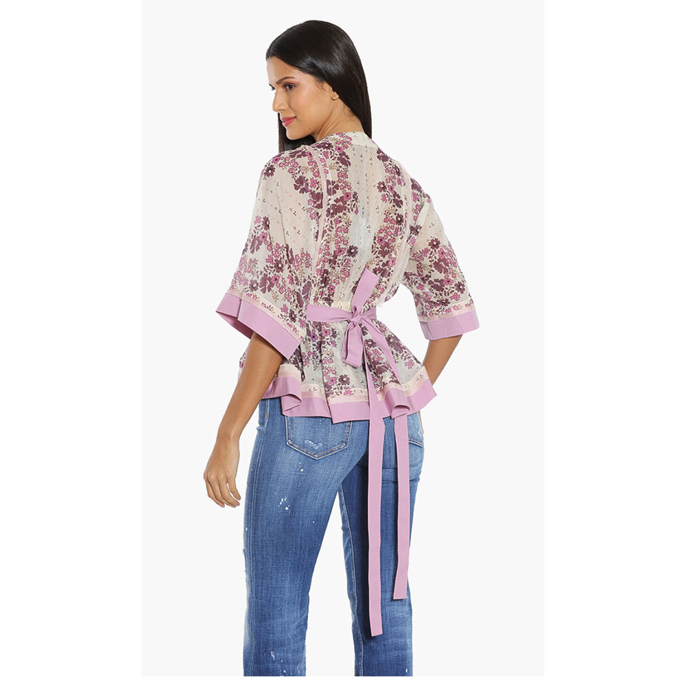 

Dsquared2 Purple Floral Celestia Top  (IT 38