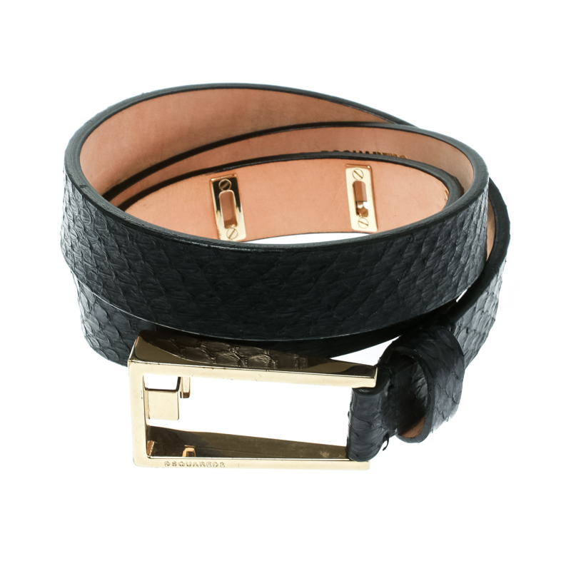 

Dsquared2 Black Python Belt Size