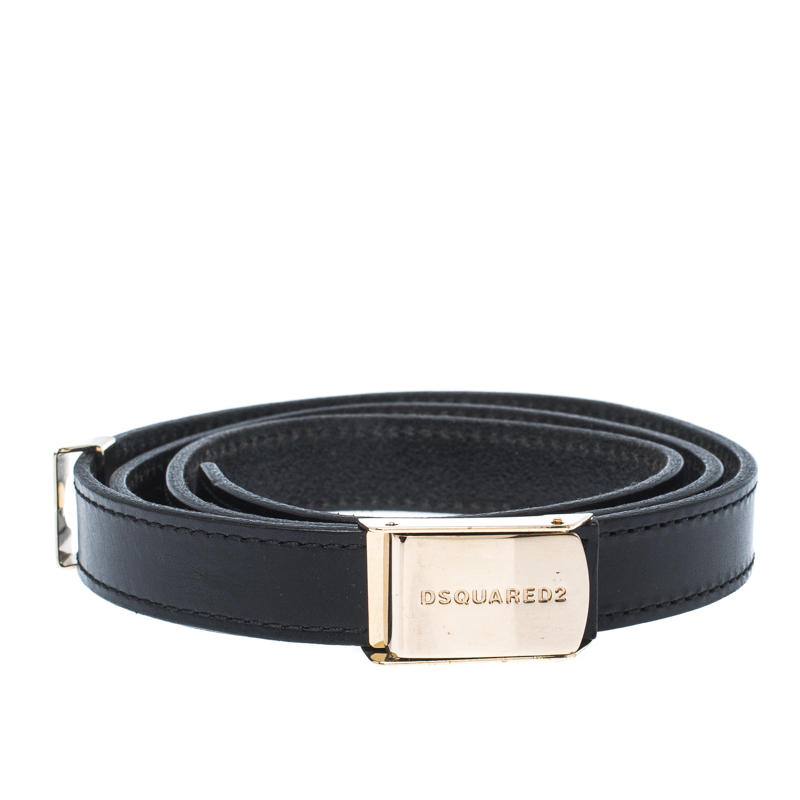 

Dsquared2 Black Leather Belt