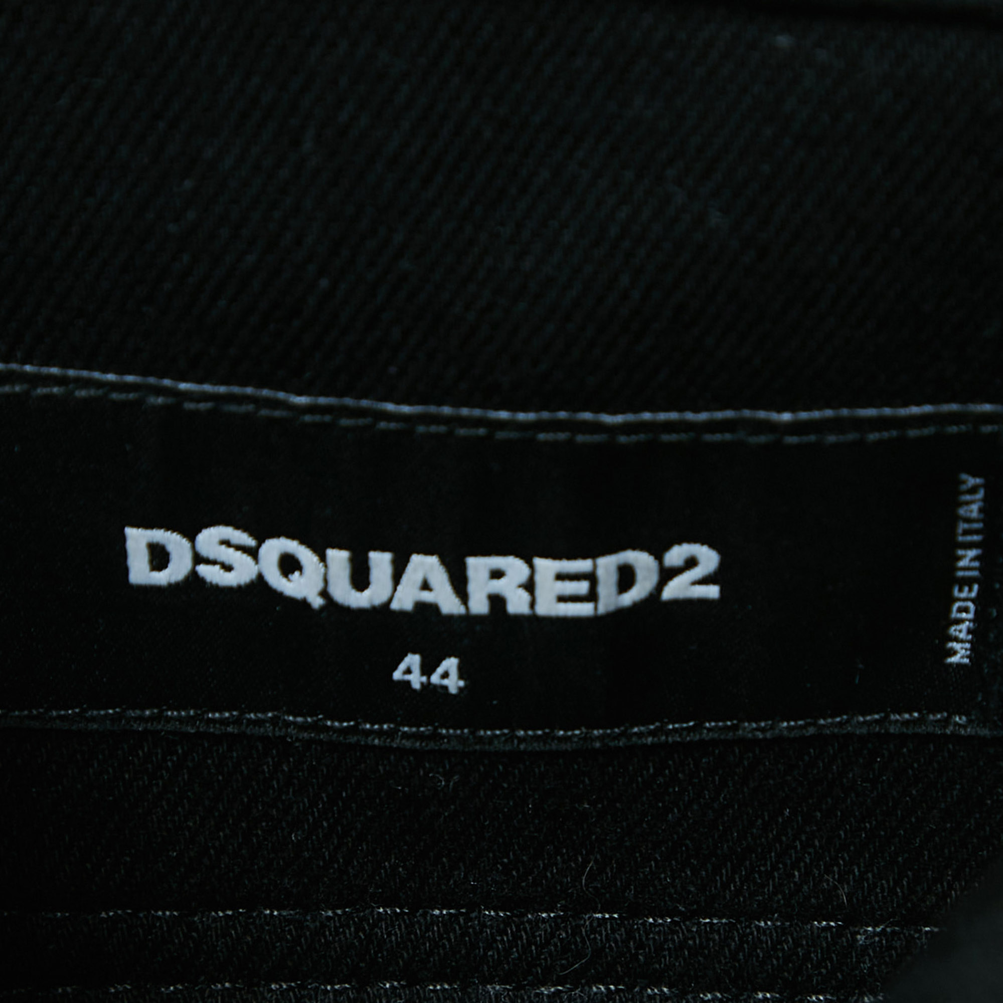 Dsquared2 Black Printed Denim Button Front Jacket M 