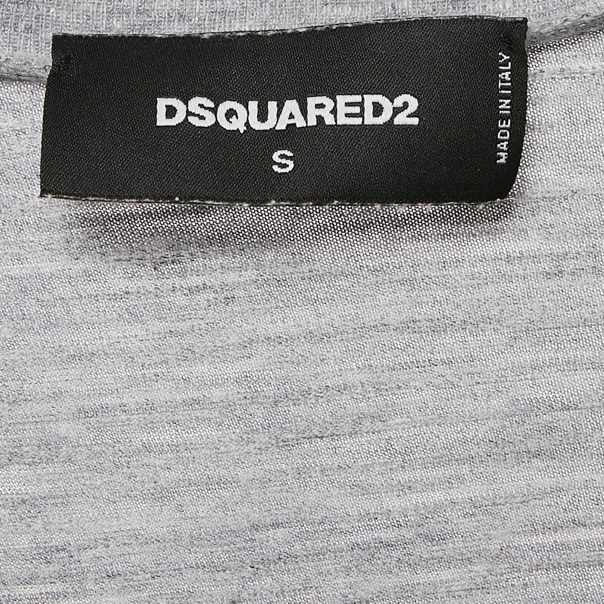 Dsquared2 Multicolor Anime Manga Print Cotton Crew Neck T-Shirt S 