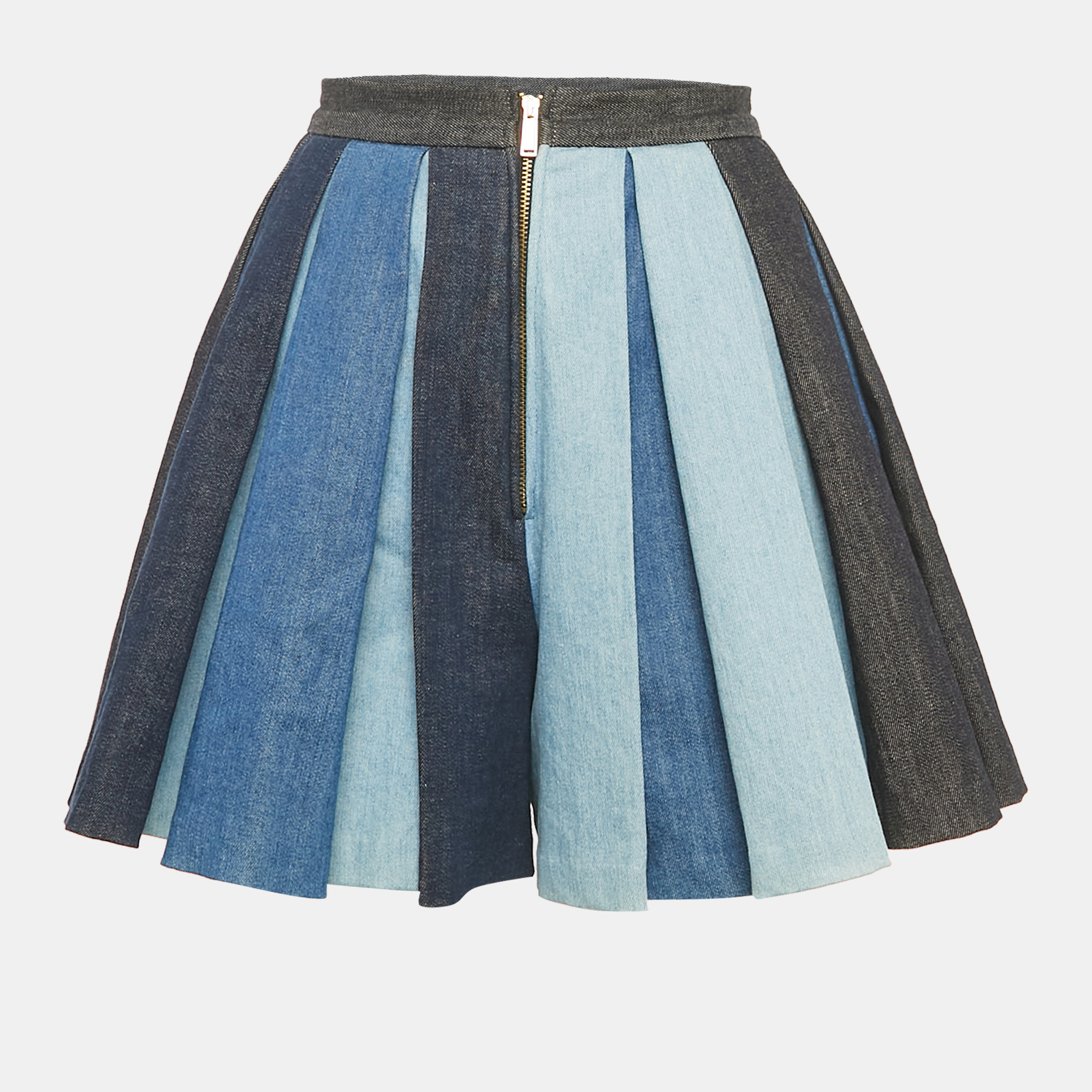 

Dsquared2 Blue Denim Pleated Shorts XS