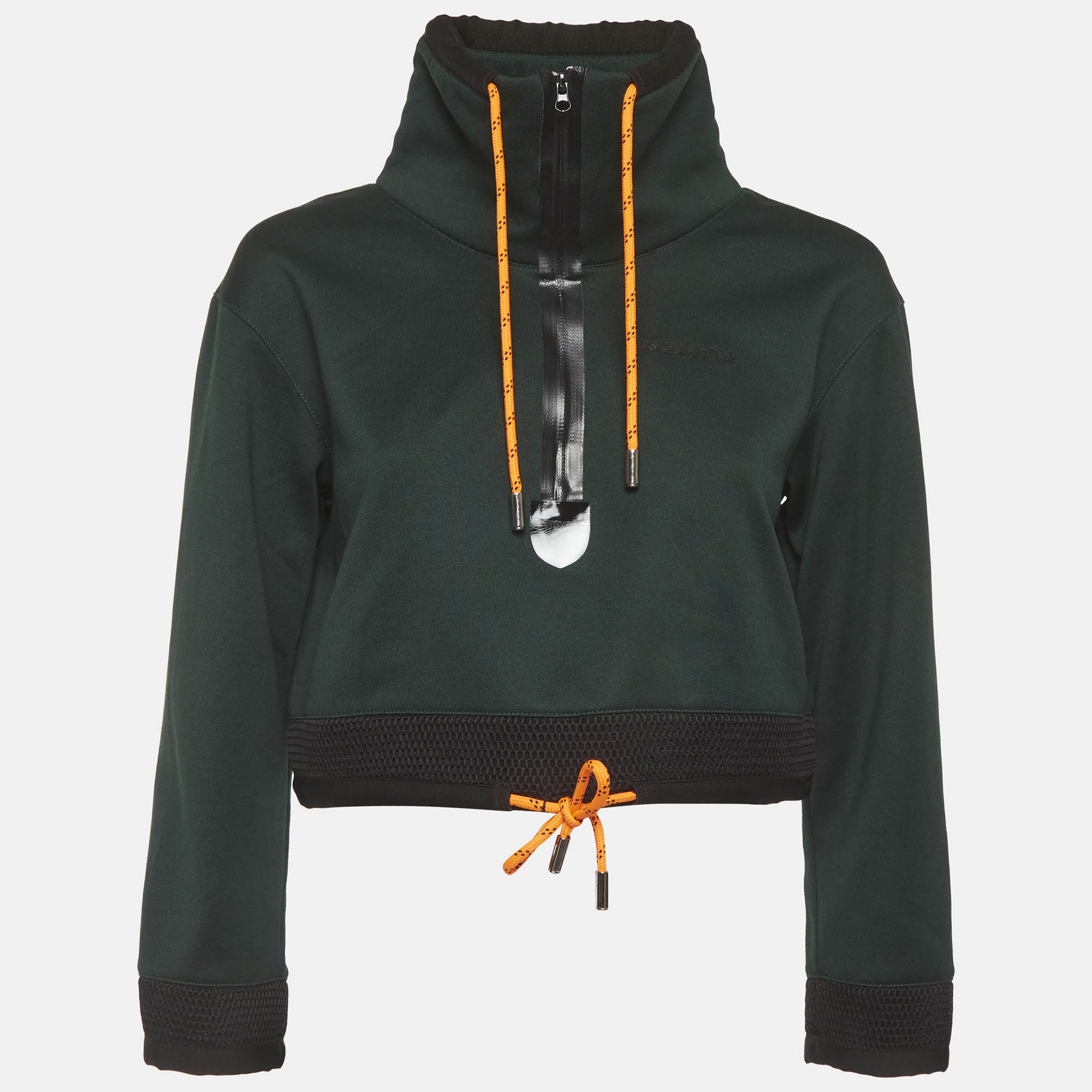 

Dsquared2 Green Jersey Crop Active Sweatshirt S