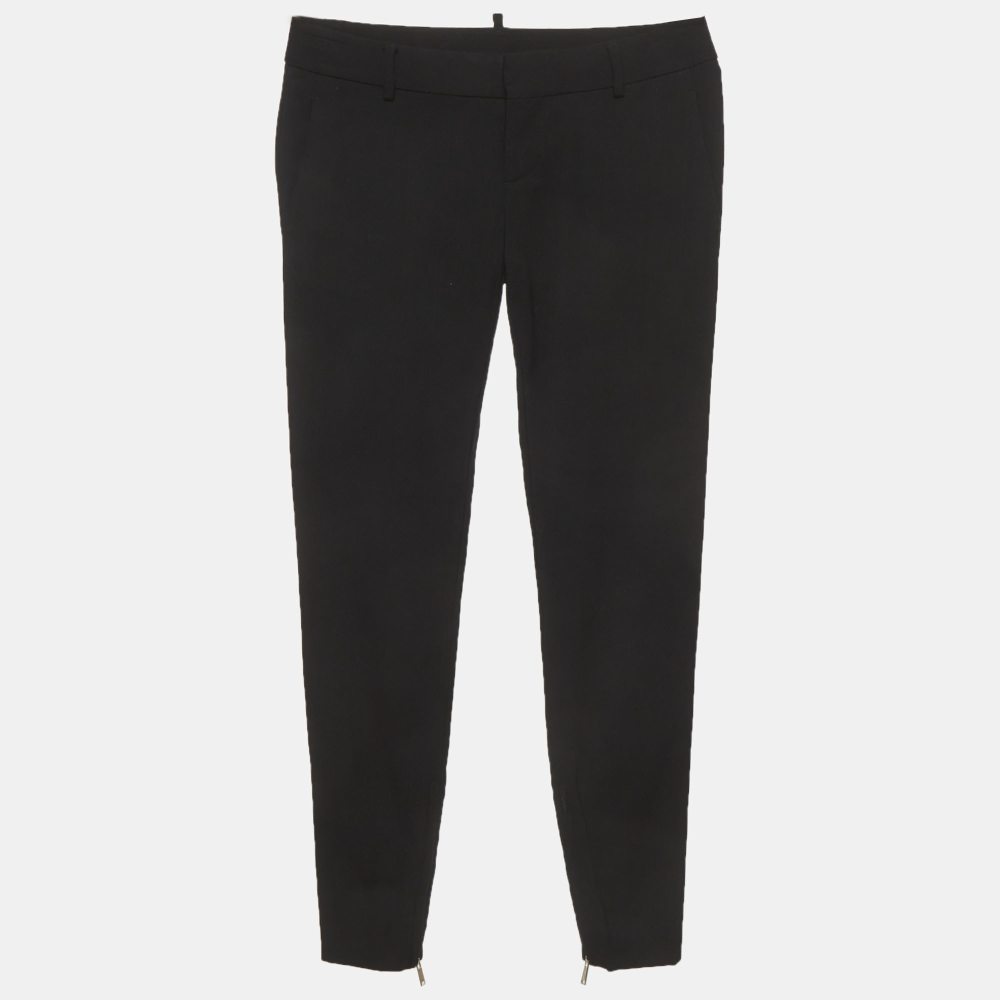 

Dsquared2 Black Wool Slim Fit Trousers S