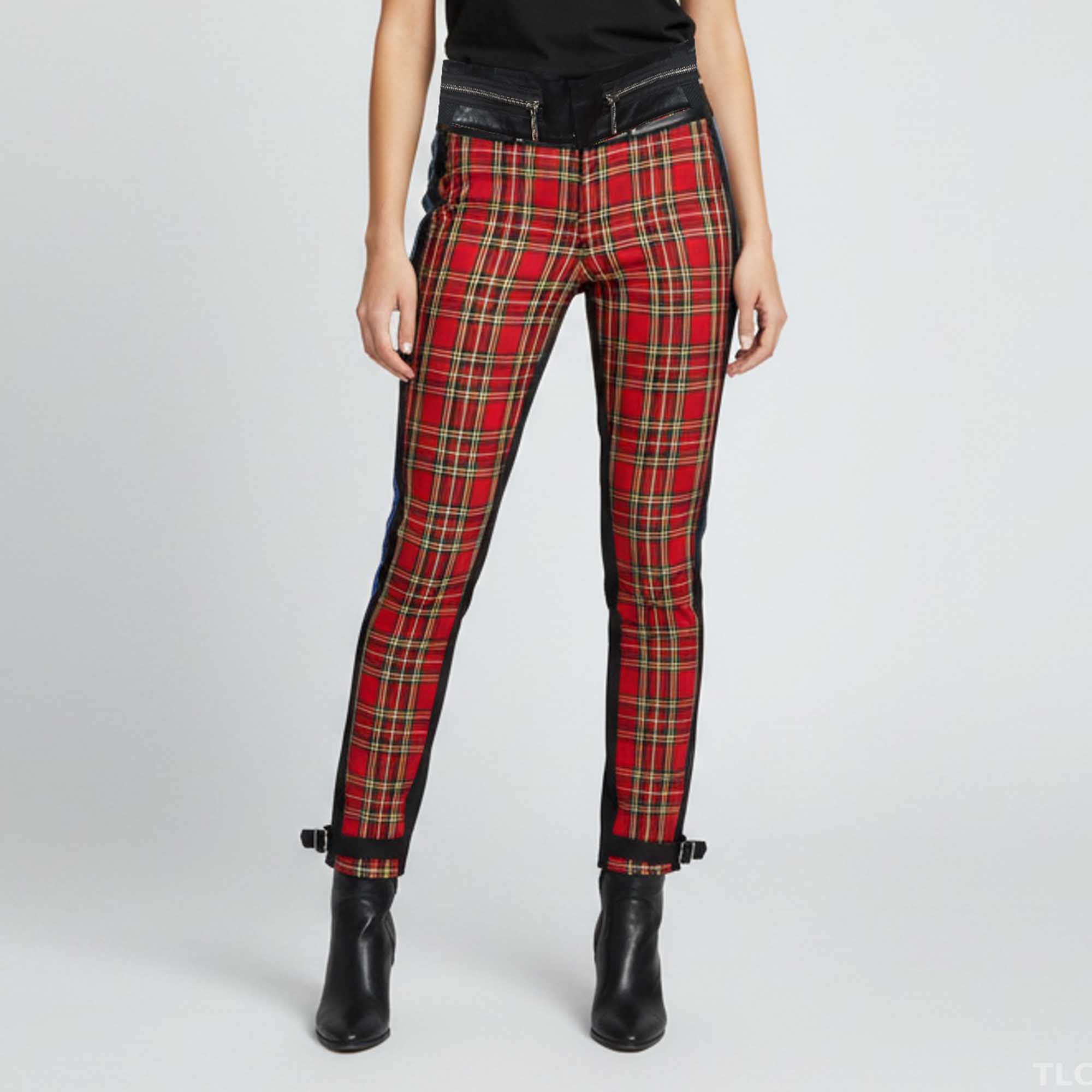 

Dsquared2 Red/Blue Tartan & Denim Denise Fit Jeans S/Waist 30"