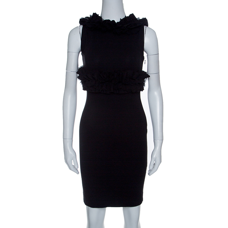 black jersey bodycon dress