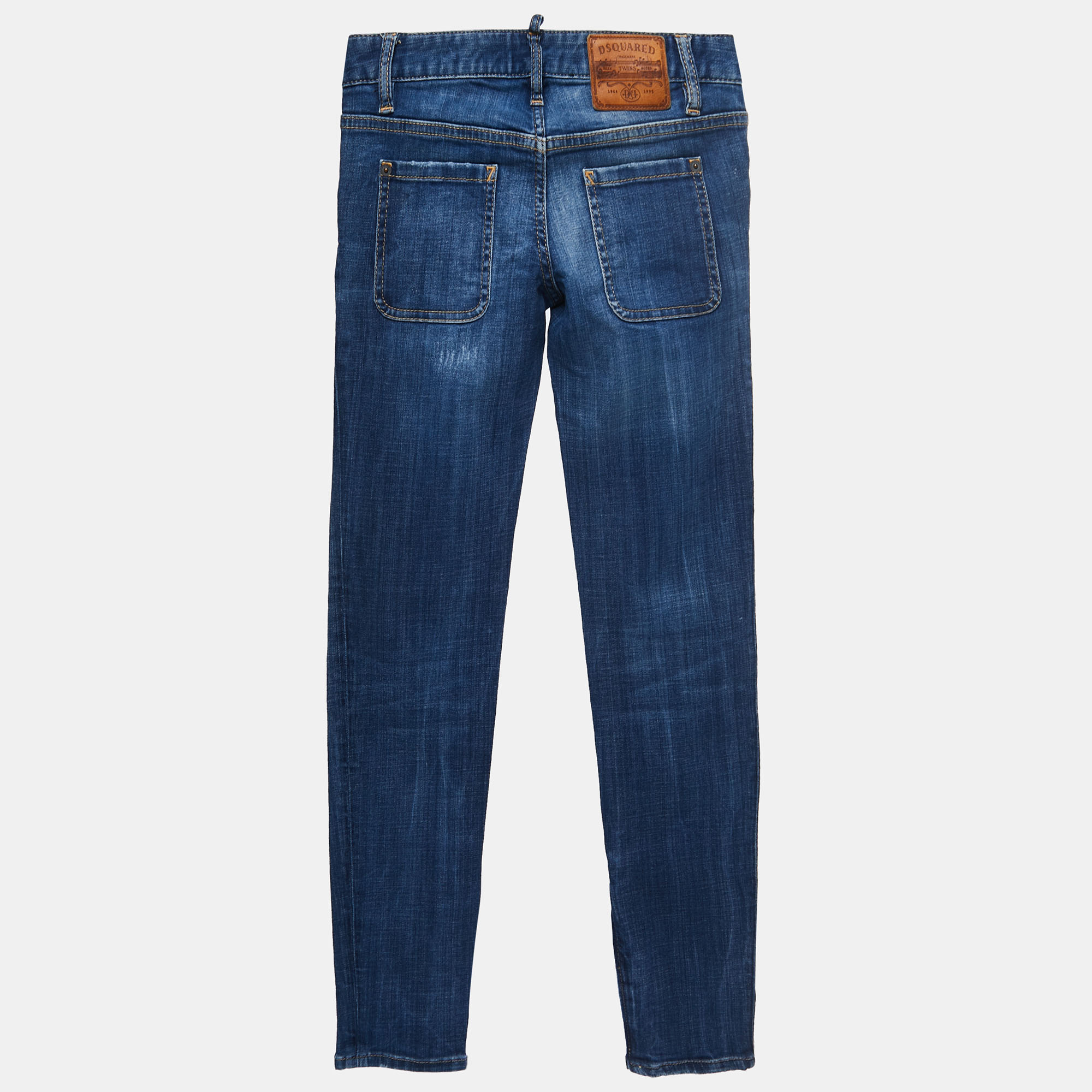 

Dsquared2 Blue Distressed Denim Skinny Jeans  Waist 28