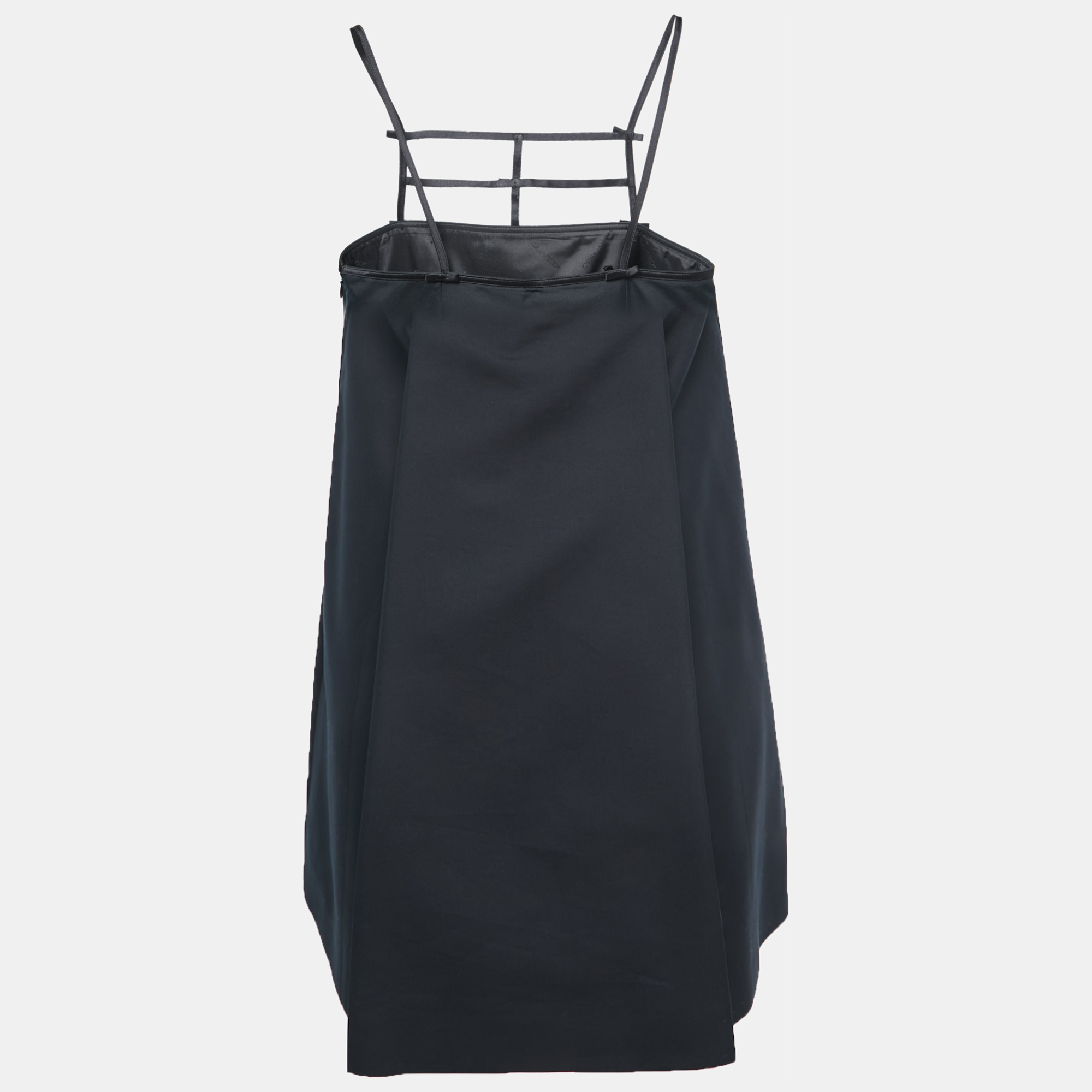 

Dsquared2 Black Cotton Blend Strappy Mini Dress