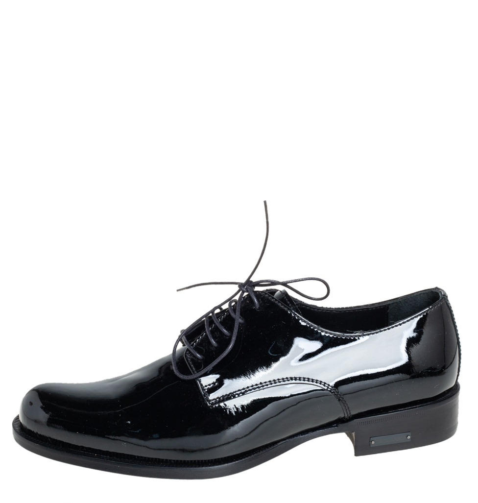 

Dsquared2 Black Patent Leather Lace Up Derby Size