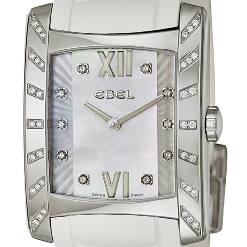 

Ebel White Dial Steel Brasilia Diamond Dial & Bezel Women'S Watch