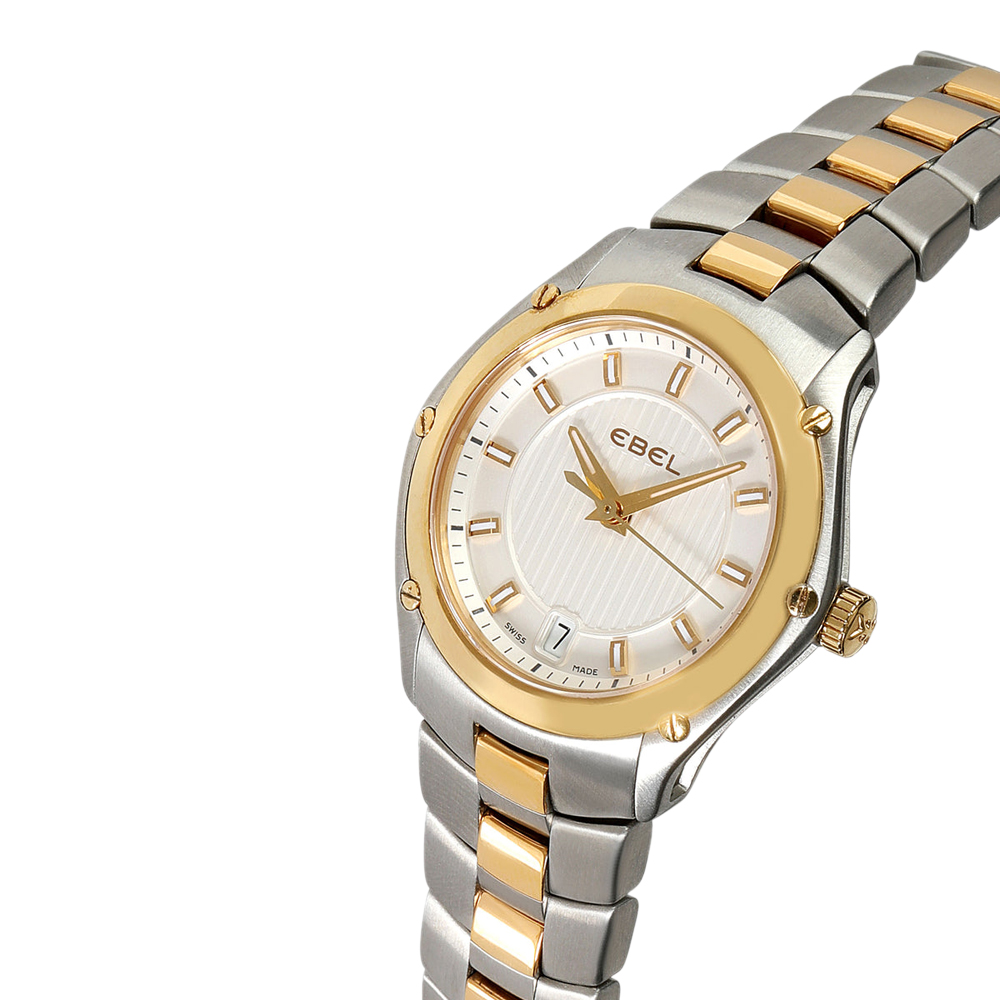 

Ebel Silver 18K Yellow Gold And Stainless Steel Classic Sport 1953Q21 Women's Wristwatch 27 MM