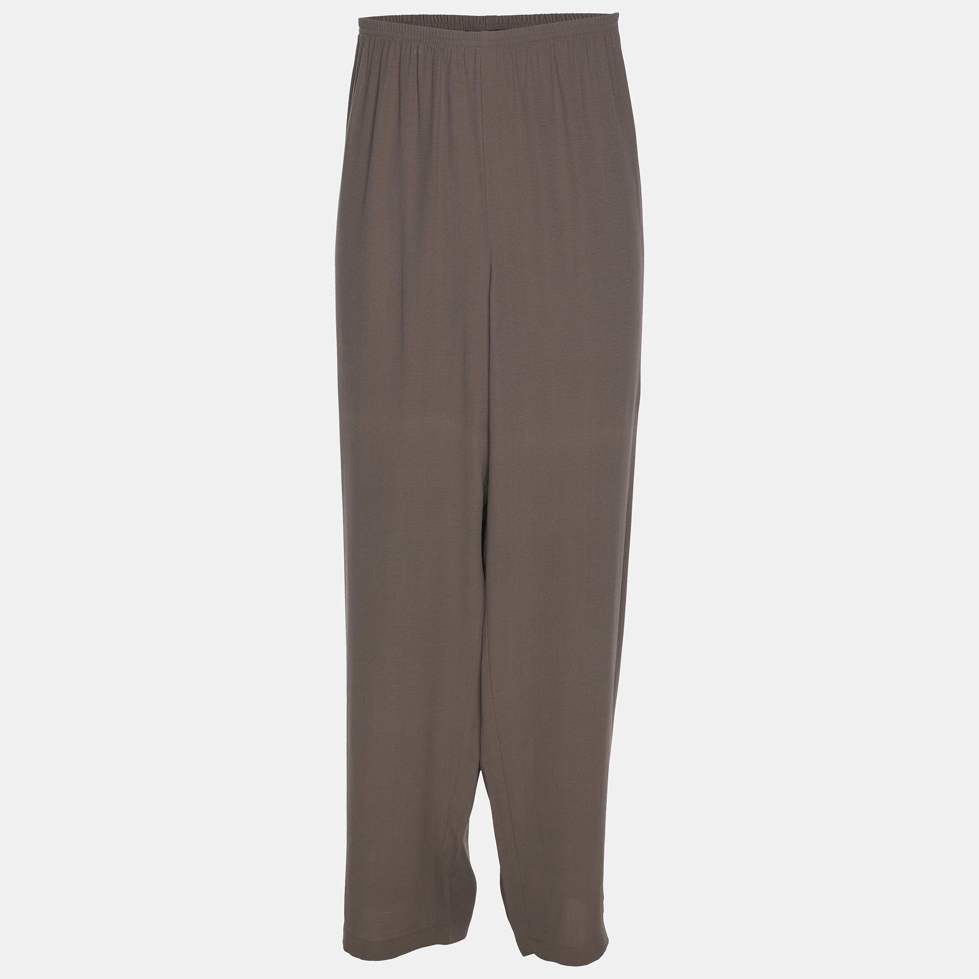 

Eileen Fisher Grey Crepe Wide Leg Trousers XXL